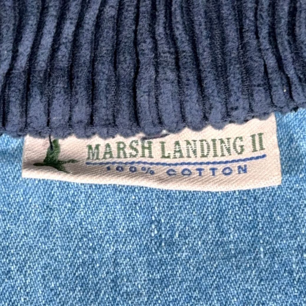 Denime VINTAGE Marsh Landing Chore Coat Womens XL Blue Denim Corduroy 90s Jacket Size XL / US 12-14 / IT 48-50 - 5 Thumbnail