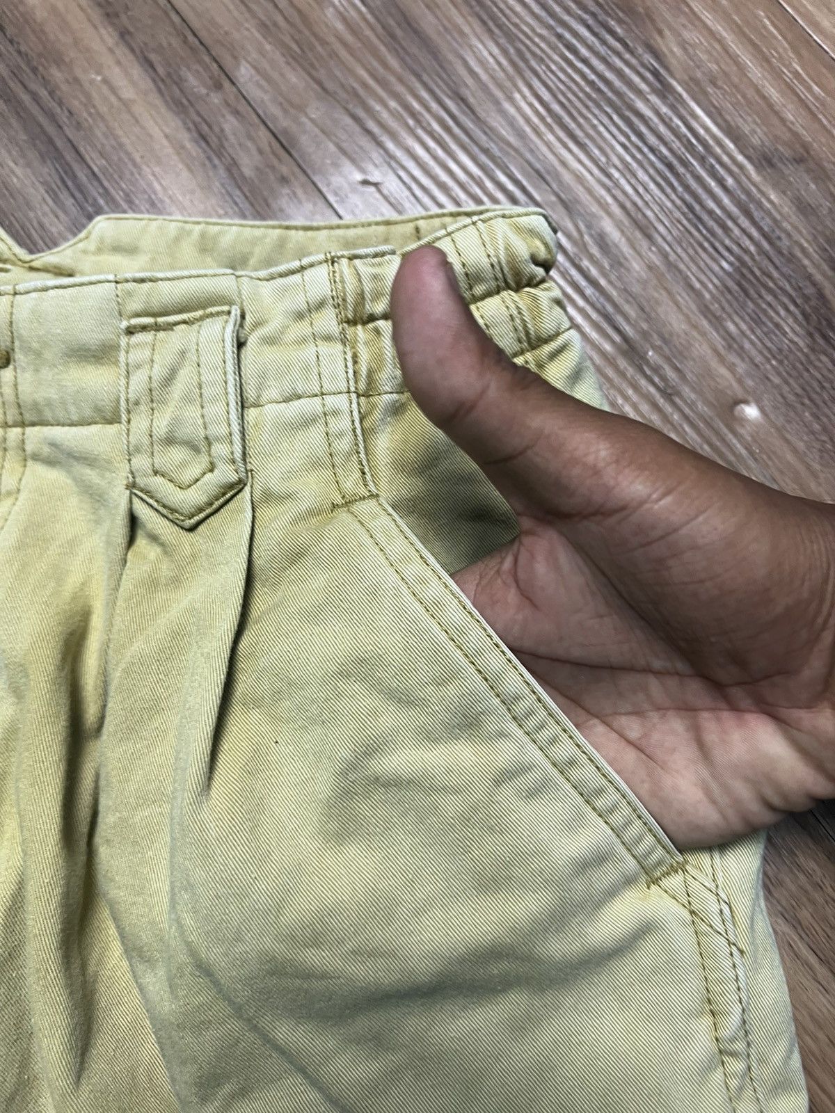 If Six Was Nine LA VIE EN ROSE Panelled Khaki Ankle Zip Pants (42) Size US 26 / EU 42 - 9 Thumbnail