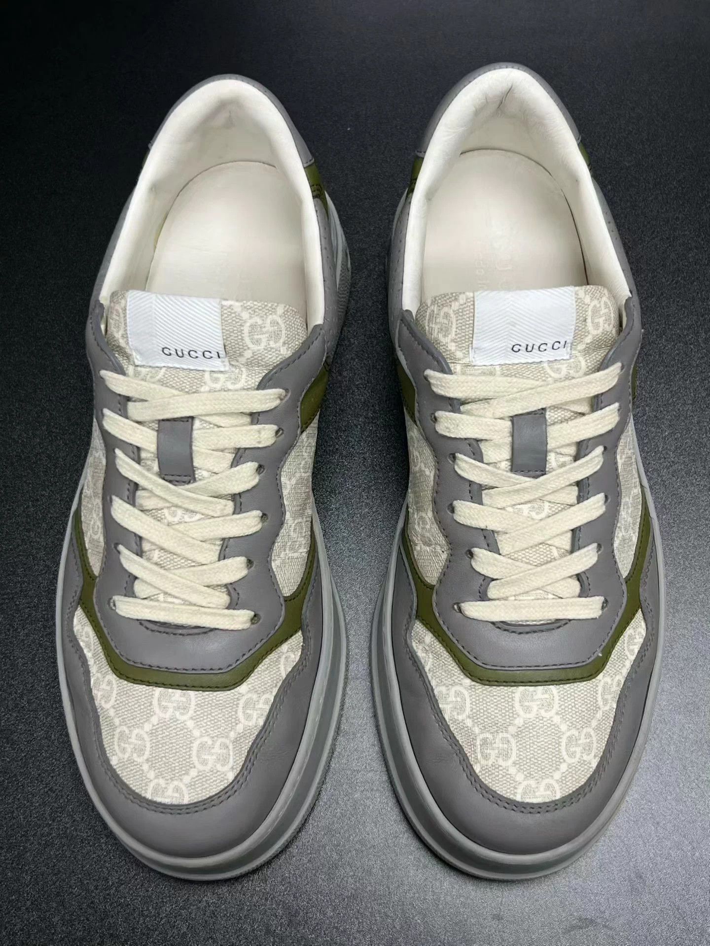 Gucci GUCCI Chunky "Cookie" Sneakers Wht/Bl/Green 41 Worn Once Size US 8 / EU 41 - 3 Thumbnail