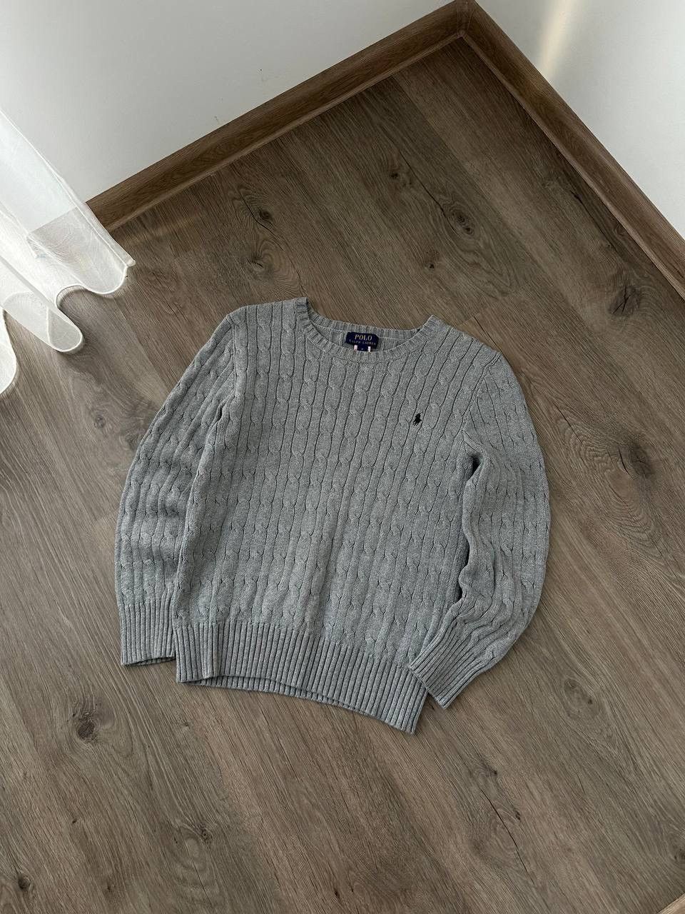 Polo Ralph Lauren × Vintage Vintage Polo Ralph Lauren Cable Knit Gray Sweater Size US S / EU 44-46 / 1 - 2 Thumbnail