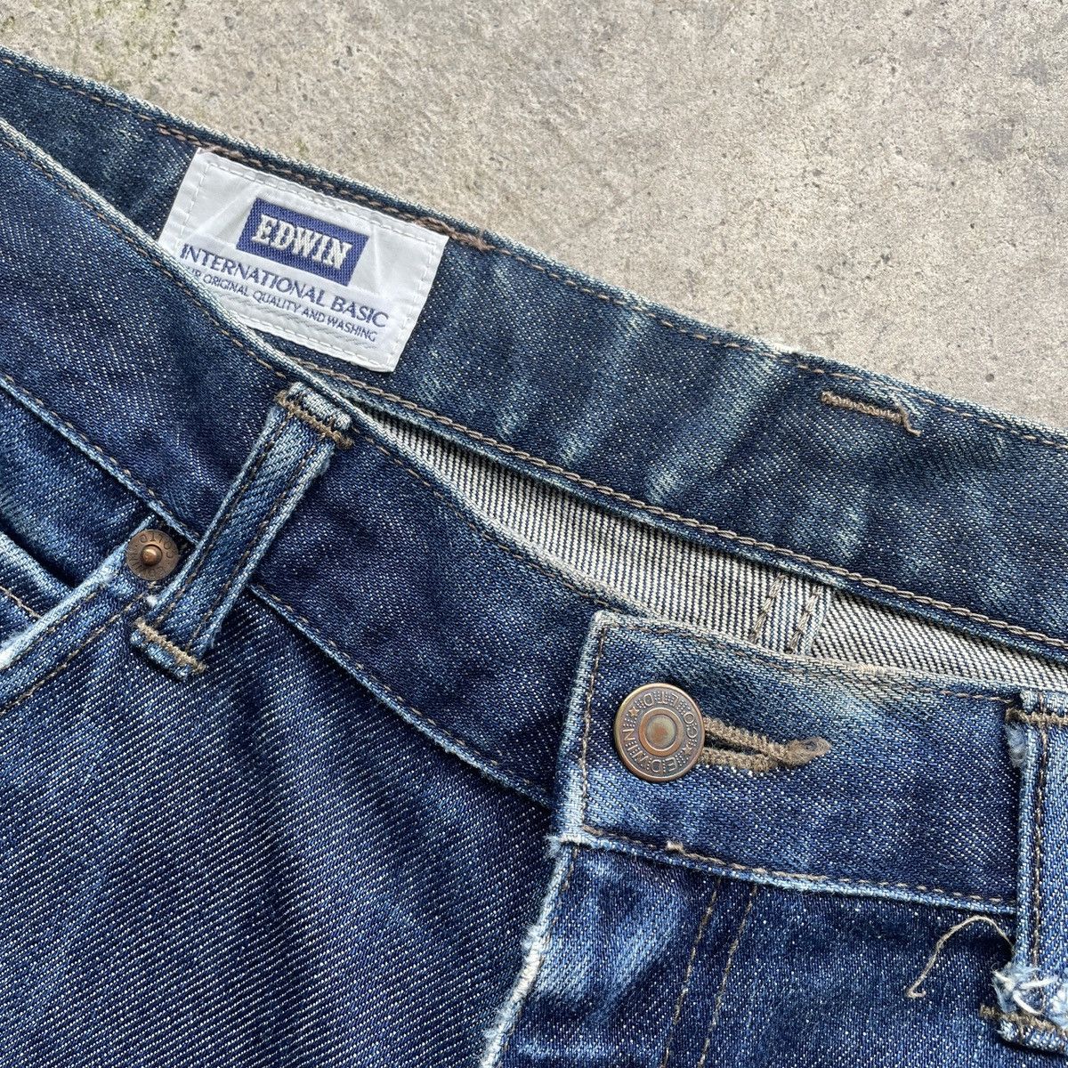 Japanese Brand W32 Vintage Edwin 403 Faded Jeans Denim Pants Size US 32 / EU 48 - 6 Thumbnail