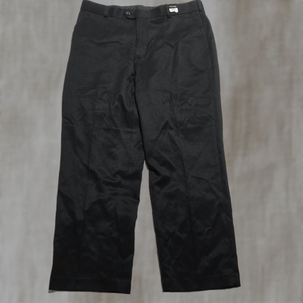 George George Pants Flat Front Black 36x30 Dress Regular Men’s Condensed Size US 36 / EU 52 - 1 Thumbnail