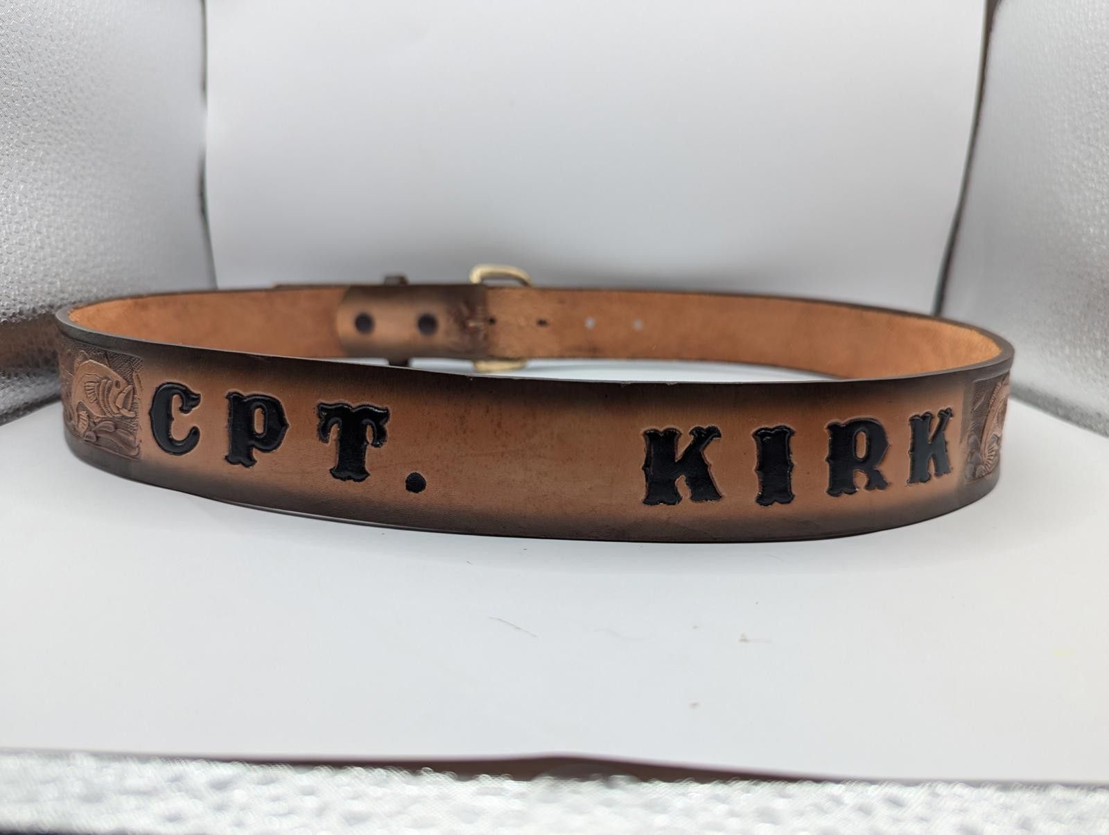 Designer Vintage Custom Leather Belt - Capt. Kirk Dakota Belt Co 36" Size ONE SIZE - 1 Thumbnail