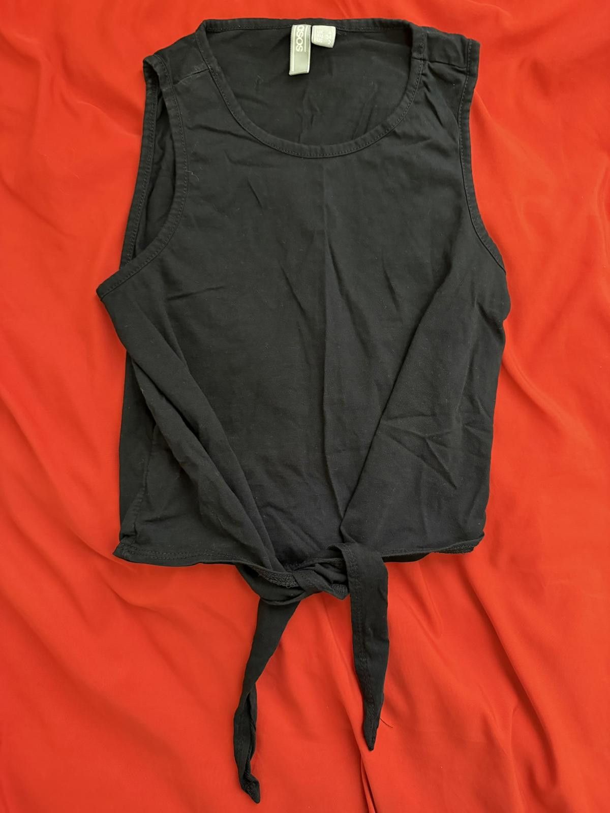 Other ASOS Tie Tank Top in Black (US 2) Size XS / US 0-2 / IT 36-38 - 1 Thumbnail