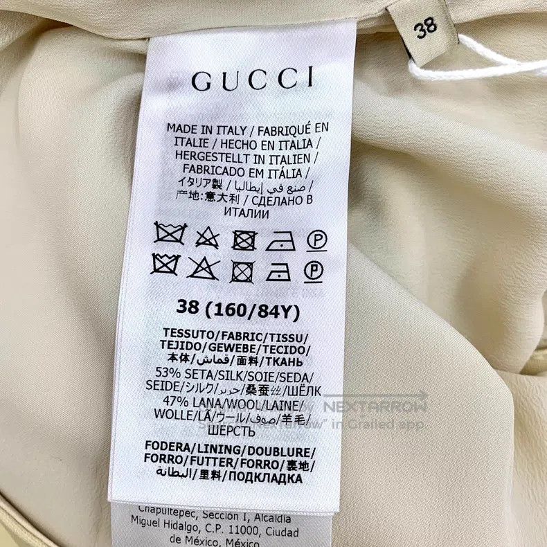 Gucci Gucci Beige double G mulberry silk mixed wool short-sleeve Size XS / US 0-2 / IT 36-38 - 6 Thumbnail