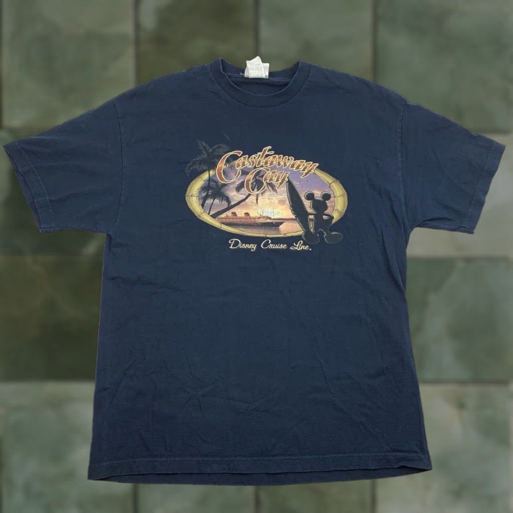 Disney VINTAGE Disney Castaway Cay Shirt Adult XL Blue Y2K Vacation 90s Mens Size US XL / EU 56 / 4 - 1 Thumbnail