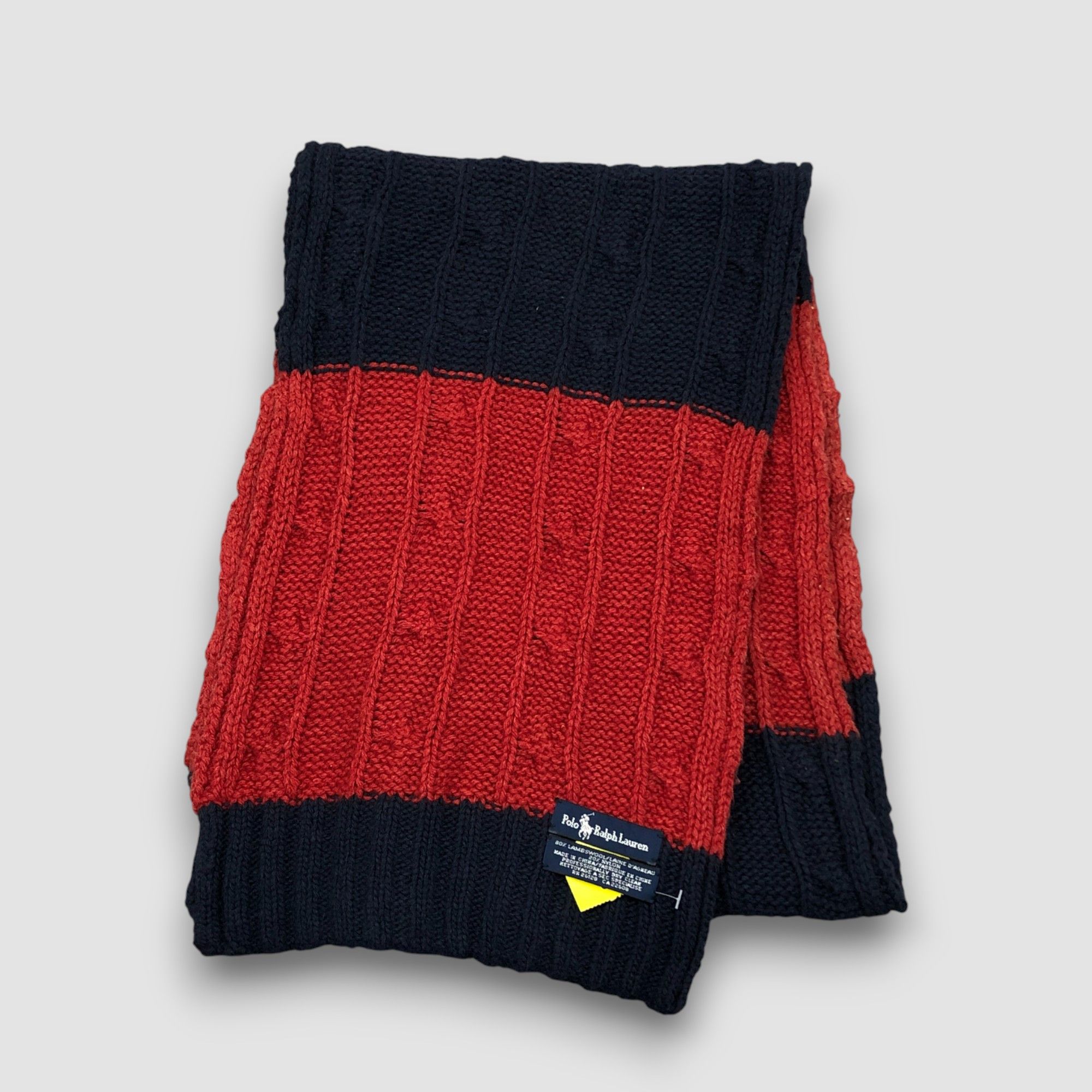 Polo Ralph Lauren Vintage Polo Ralph Luaren Scarf Knit Muffler Wool Scarves Size ONE SIZE - 3 Thumbnail