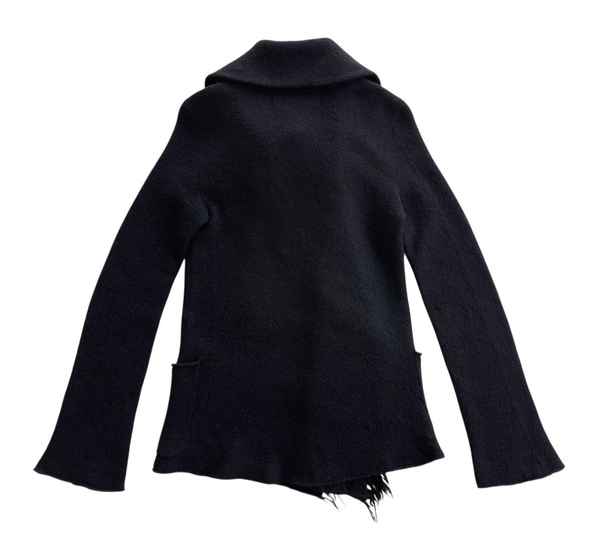 gomme GOMME Double Breasted Wool Fringe High Neck Jacket Size S / US 4 / IT 40 - 5 Thumbnail