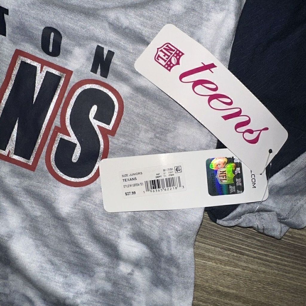 Target Basics Houston Texans Teens Juniors Med Short Sleeve Shirt. Gray. B Size M / US 6-8 / IT 42-44 - 6 Thumbnail