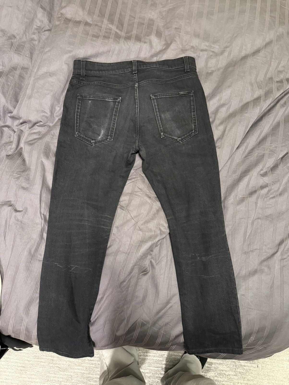 Saint Laurent Paris 2021 Saint Laurent ‘D21’ Faded Black Skinny Jeans Size US 30 / EU 46 - 2 Thumbnail