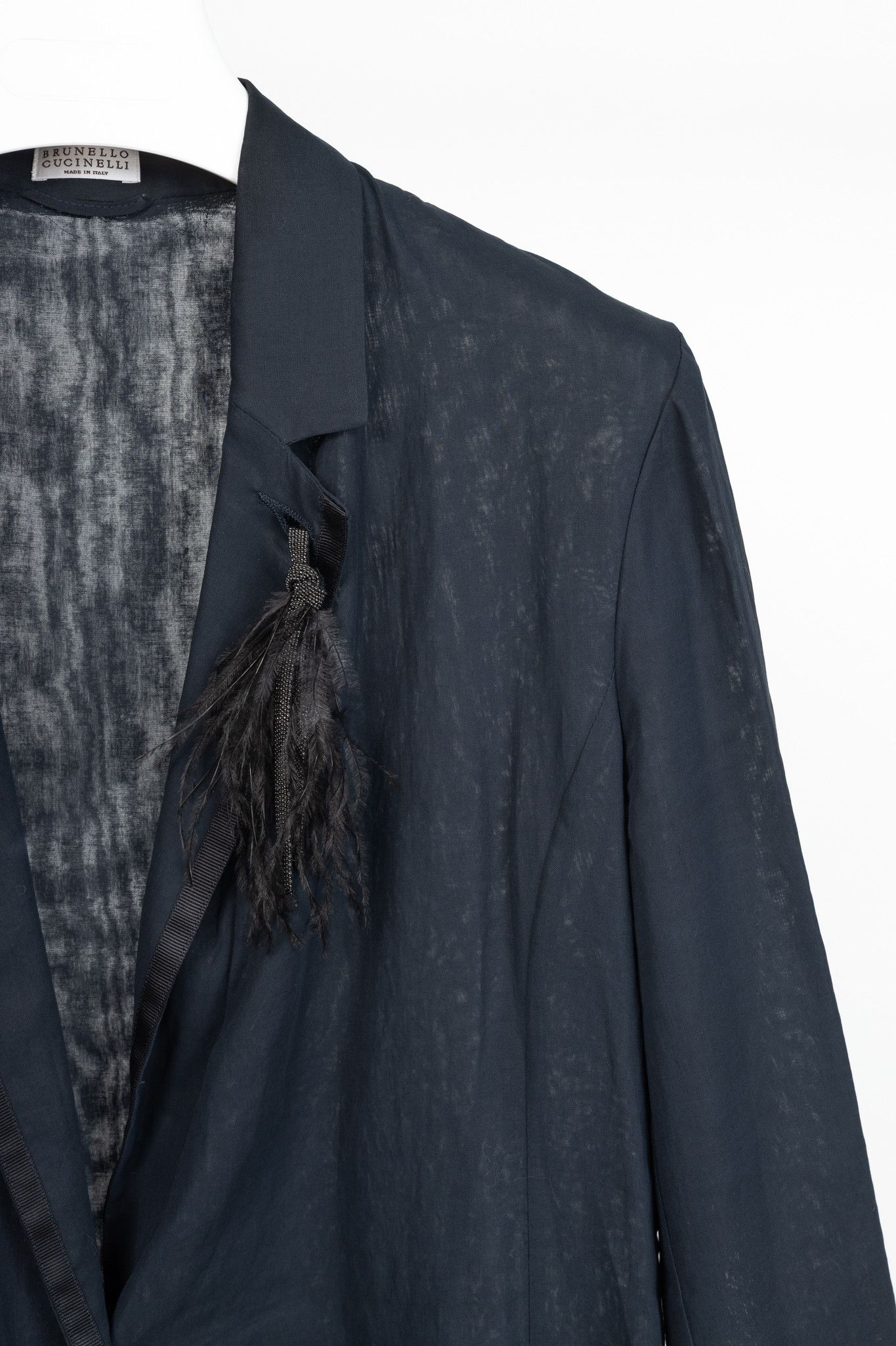 Brunello Cucinelli Brunello Cucinelli SS18 Cotton Feather-Monili-Brooch Blazer Size 3XL / US 20-22 - 5 Thumbnail