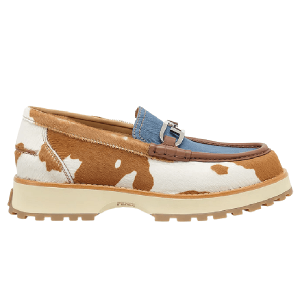 Fendi o1loc1c0824 O'Lock Loafers in White/Brown Size US 9 / EU 42 - 3 Thumbnail