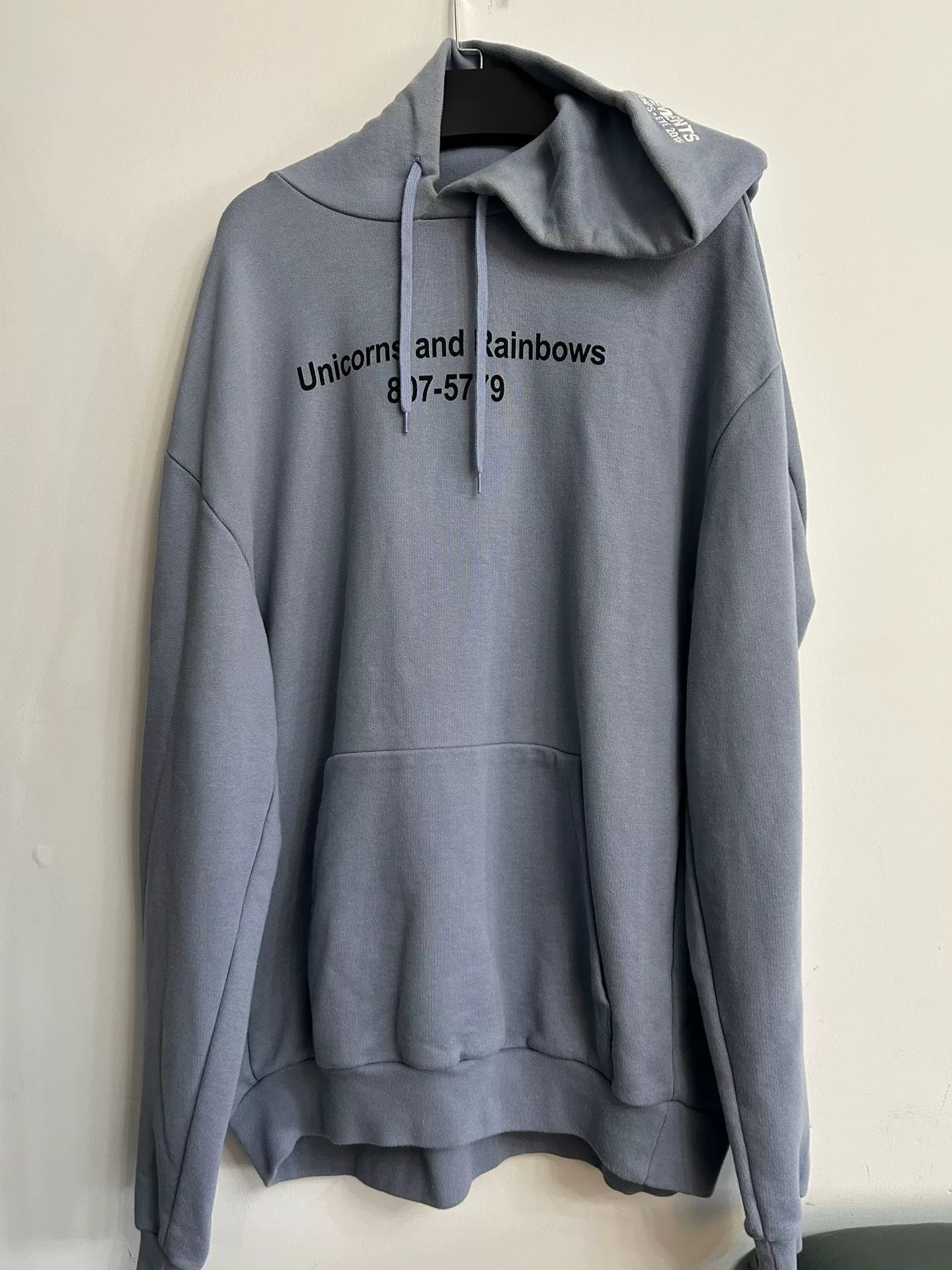 Vetements Vetements Blue Unicorn Hoodie | Grailed