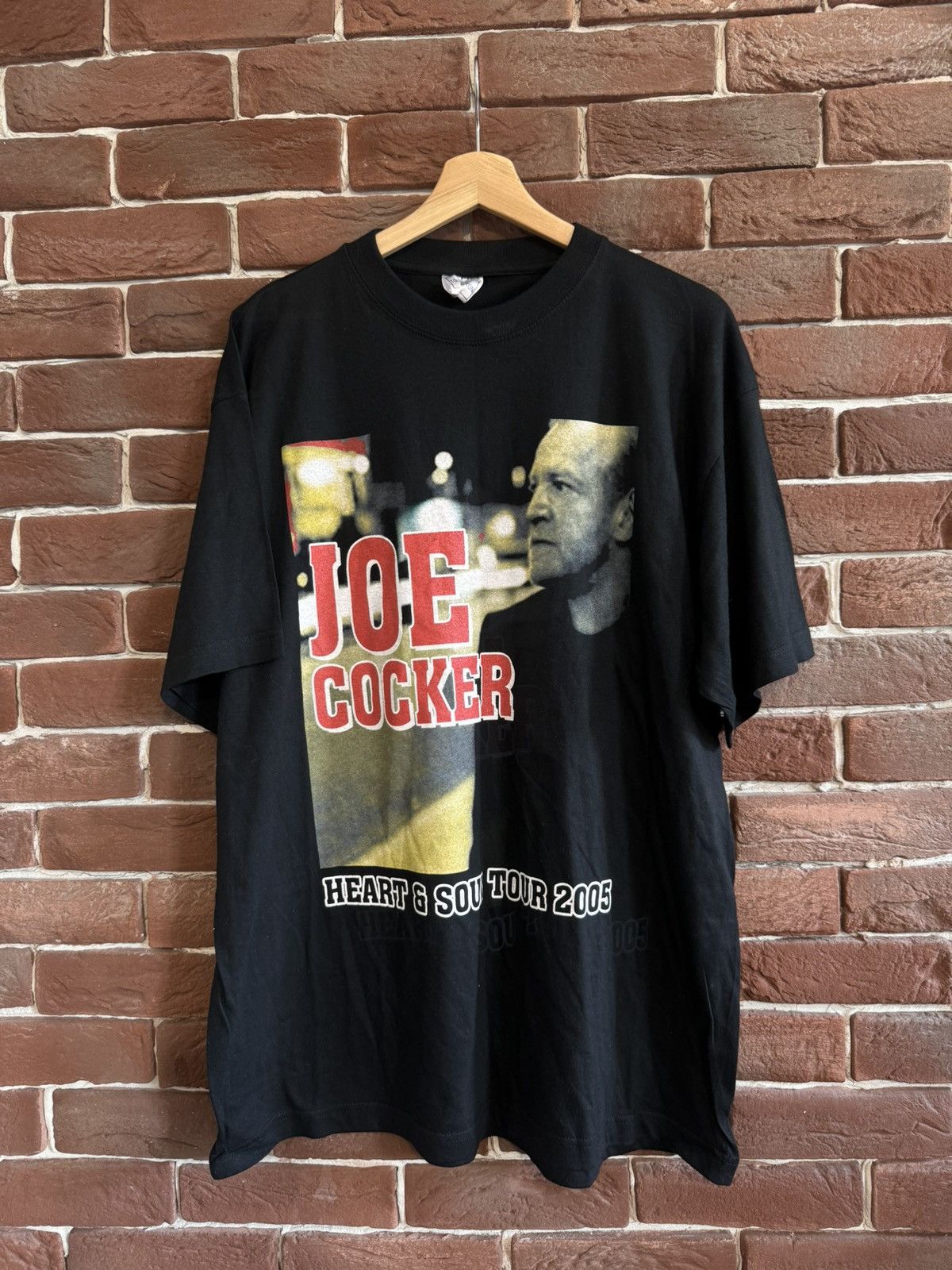 Joe Cocker 00s Band Rock Tee Two Sided Print Rare Tour 2005