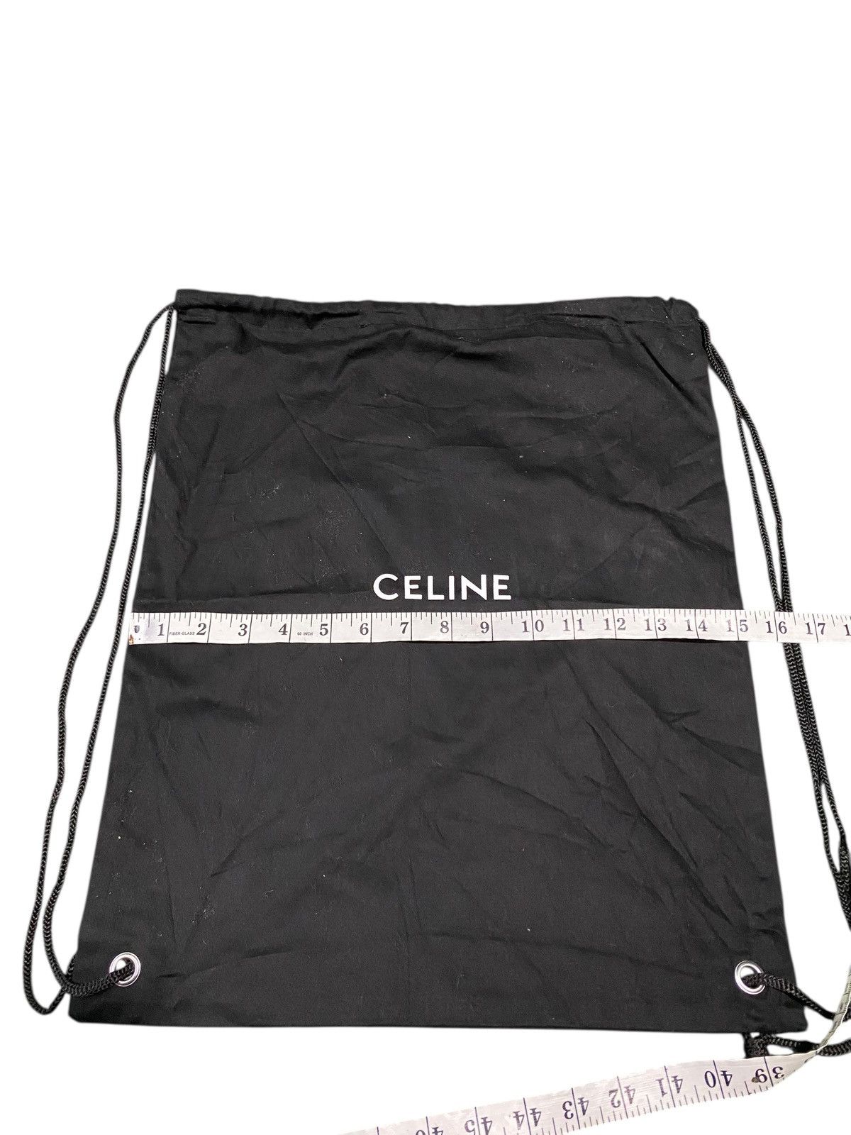 Celine paris drawstring cotton bag small logo 90s style