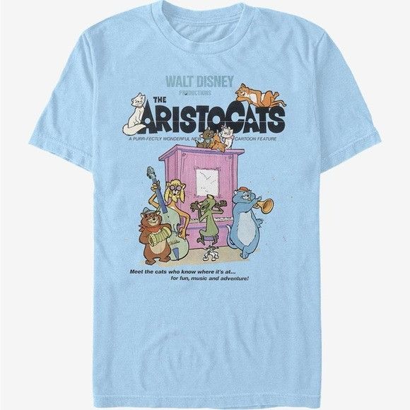 Disney New Disney The Aristocats Classic Poster T-Shirt Sz XL Size US XL / EU 56 / 4 - 1 Thumbnail