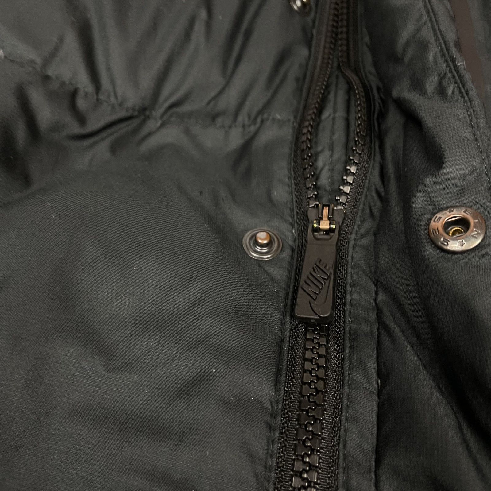 Nike × Vintage Nike Adult Black Long Sleeve Hooded Full Zip Puffer Jacket M Size US M / EU 48-50 / 2 - 6 Thumbnail