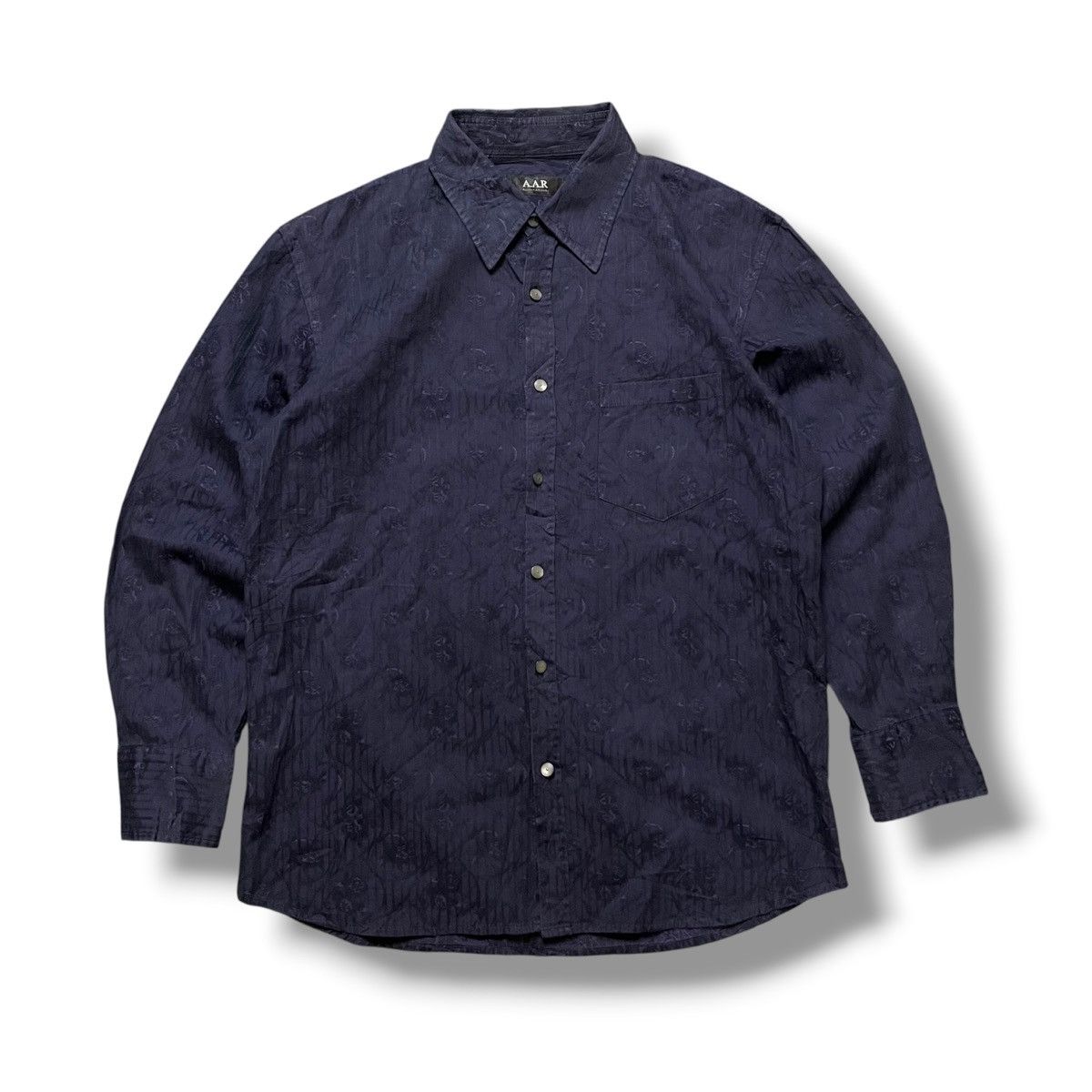Yohji Yamamoto Vintage 90s🔥A.A.R Yohji Yamamoto textured button up shirt Size US M / EU 48-50 / 2 - 1 Thumbnail