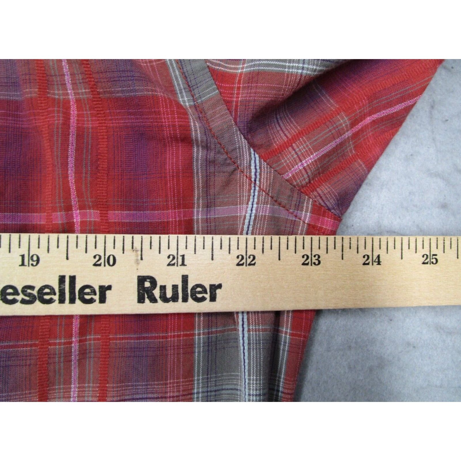 Vintage Dragonfly Button-Up Shirt Men's Extra Large Red Plaid Retro Rock Music Long Sleeve Size US XL / EU 56 / 4 - 7 Thumbnail