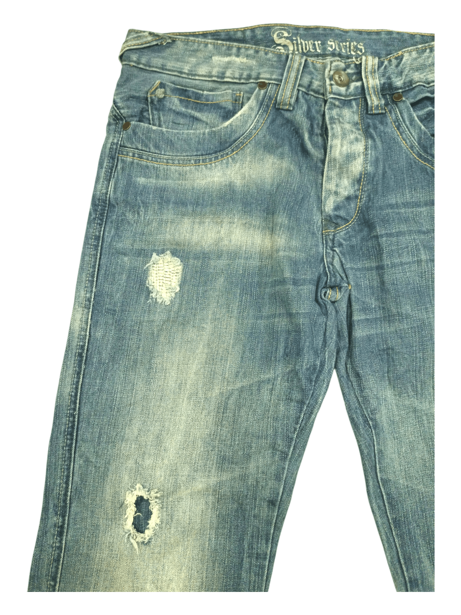 Silver Jeans Co. Vintage Silver Jeans Distressed Faded Flare Denim Size US 31 - 2 Thumbnail