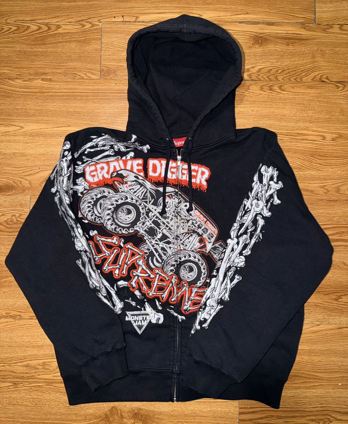 Supreme League Champs Zip Up Hooded Sweatshirt | Grailed