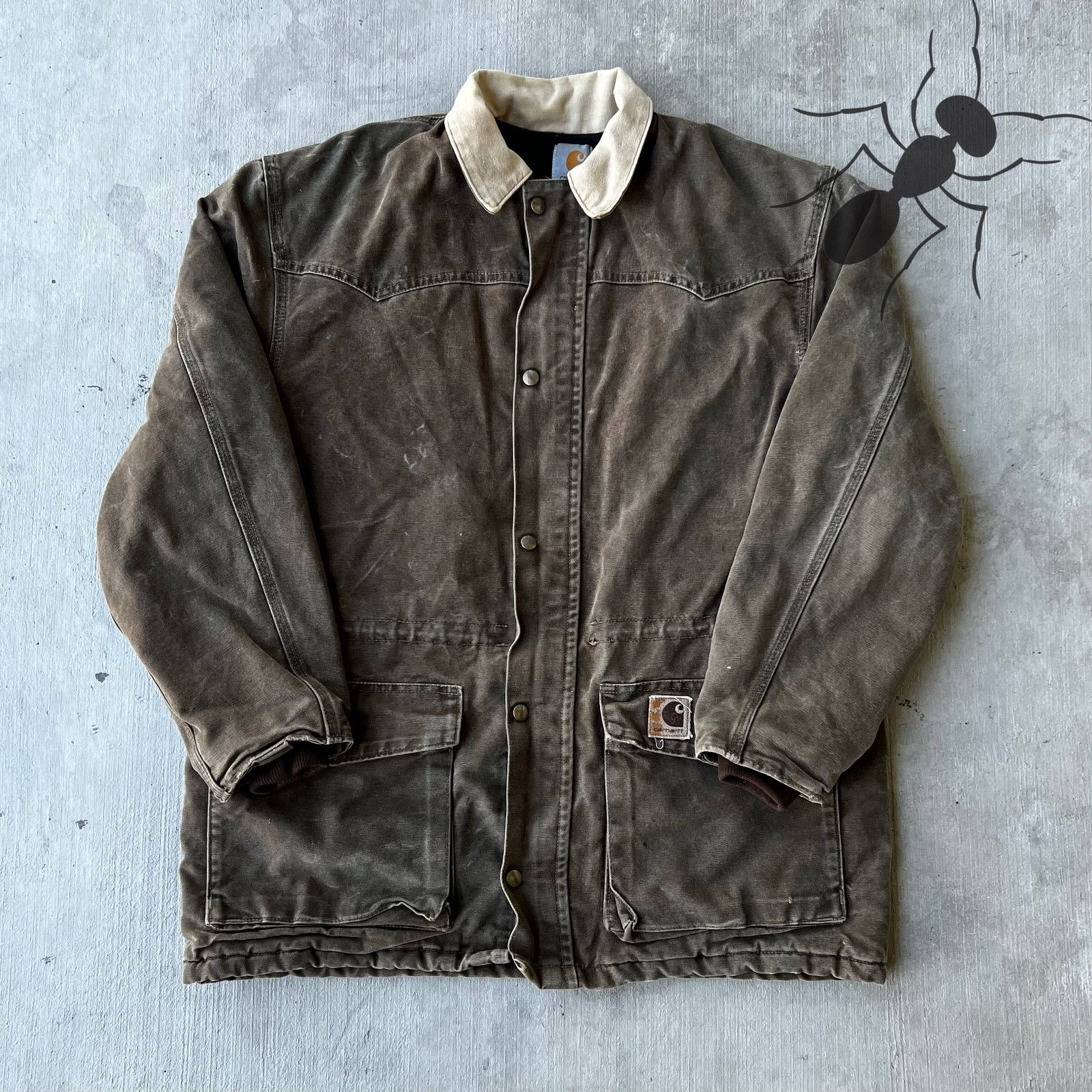 Carhartt × Vintage Carhartt brown barn chore work wear jacket Size US L / EU 52-54 / 3 - 1 Thumbnail