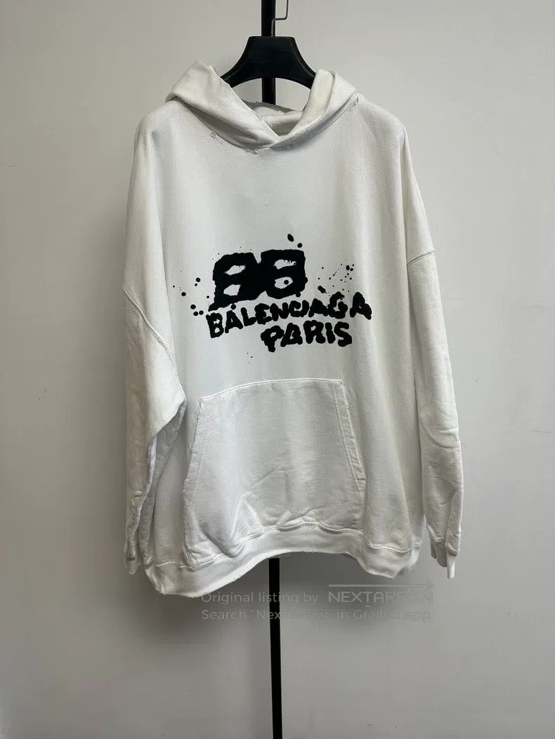 Balenciaga Balenciaga Letter Printed Pullover Long Sleeve Sweatshirt Size US M / EU 48-50 / 2 - 1 Thumbnail