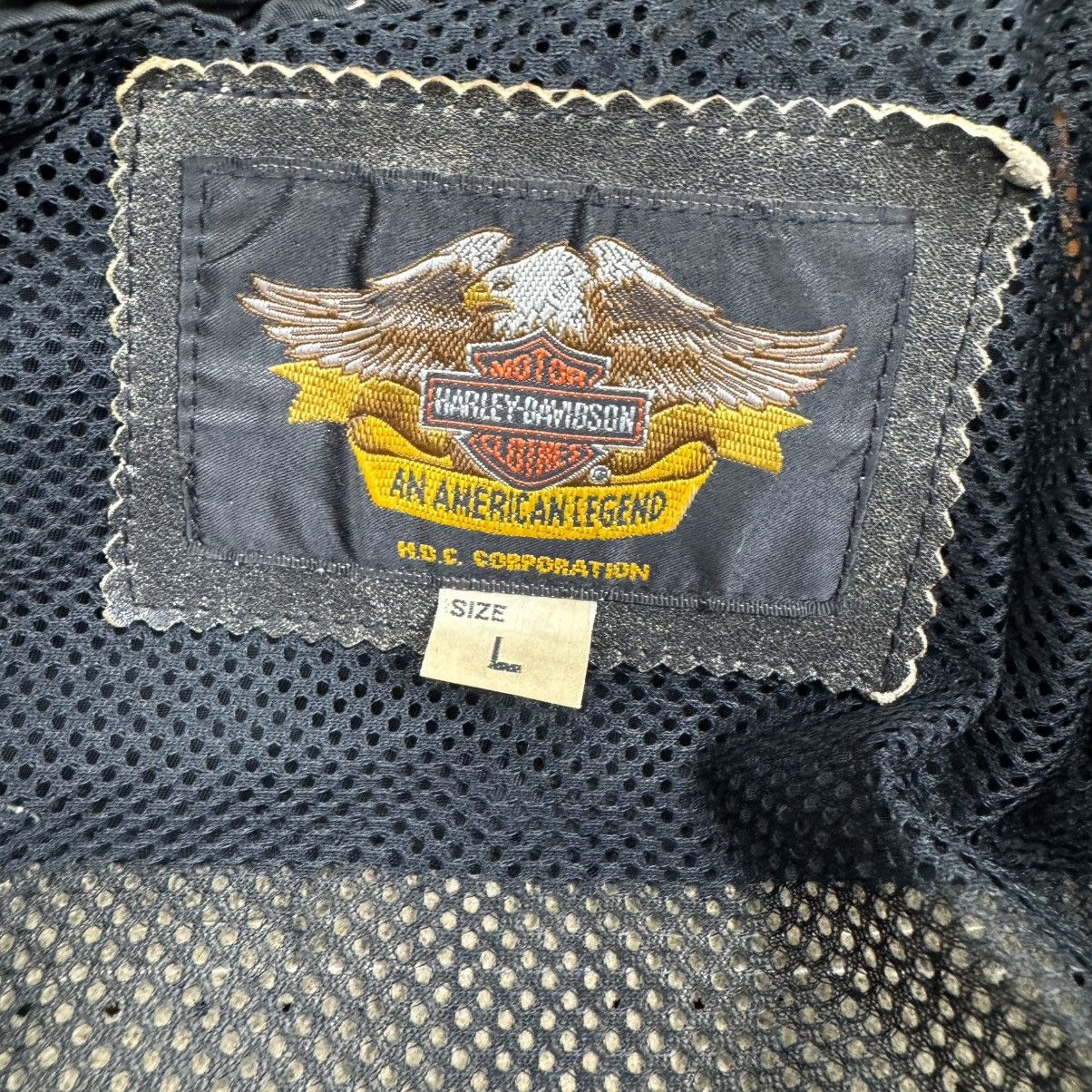 Harley Davidson ☀️HARLEY DAVIDSON BUKERS LEATHER PART JACKET Size US L / EU 52-54 / 3 - 14 Thumbnail