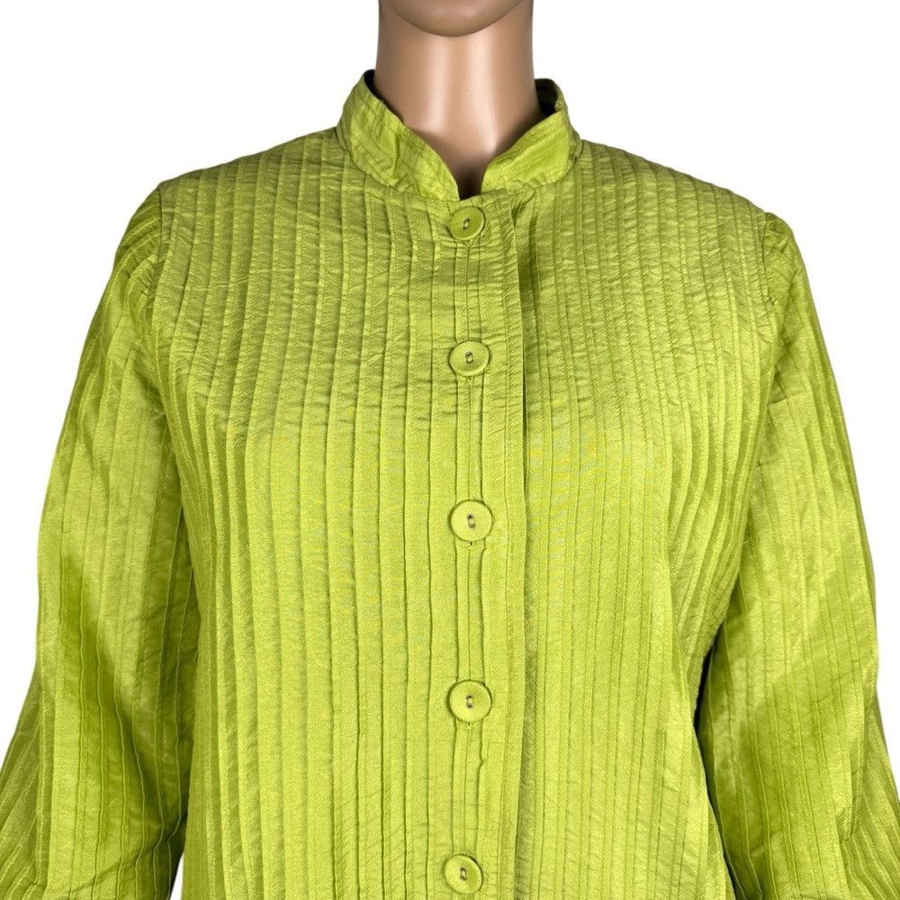 Chicos Chico's Luxe Lolyta Neon Green Jacket Size 1 US M Size M / US 6-8 / IT 42-44 - 2 Thumbnail