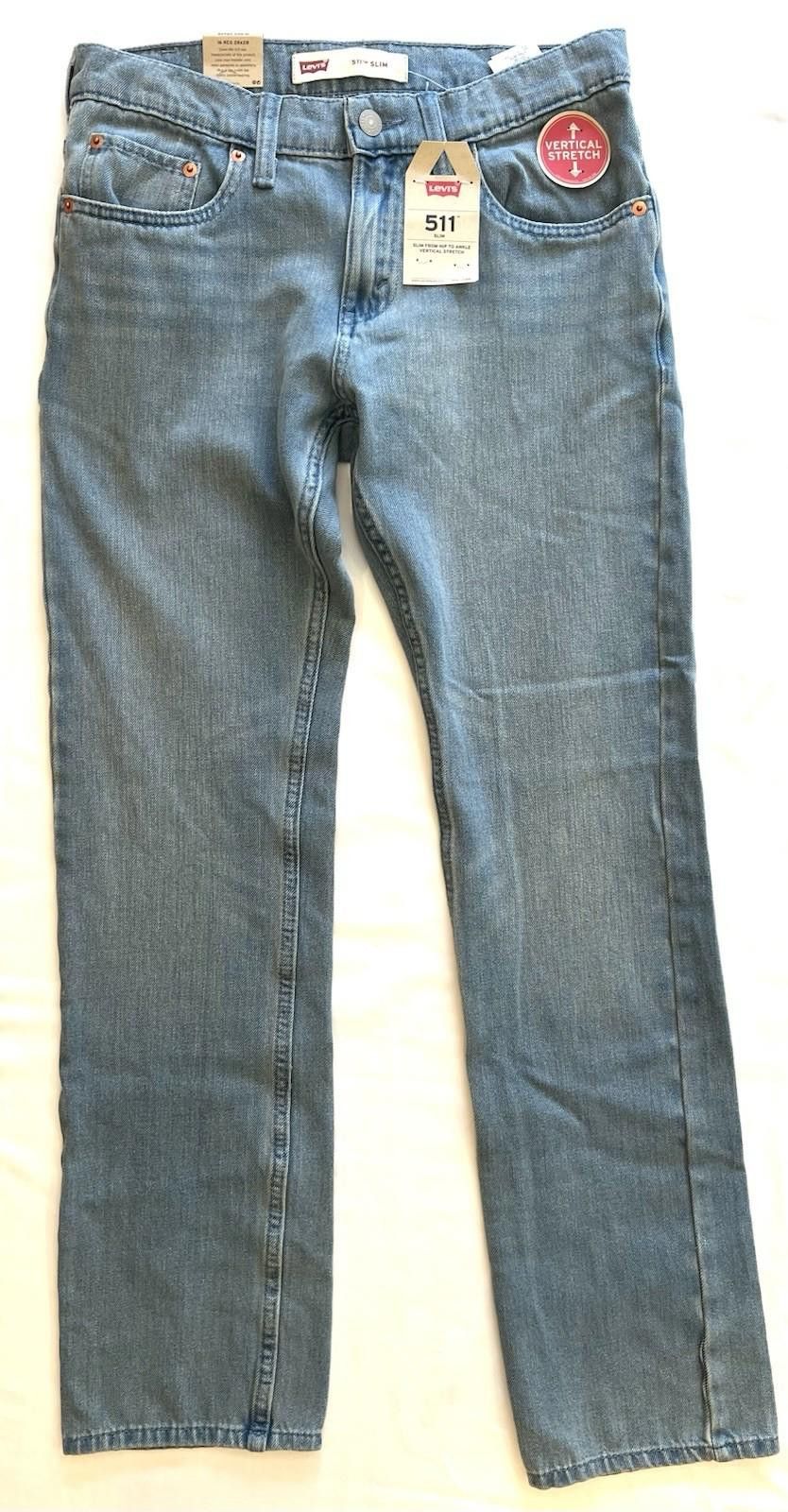 Levi's Levis 511 Slim Mens Jeans Lightweight Denim Fit Light Wash Size US 34 / EU 50 - 1 Thumbnail