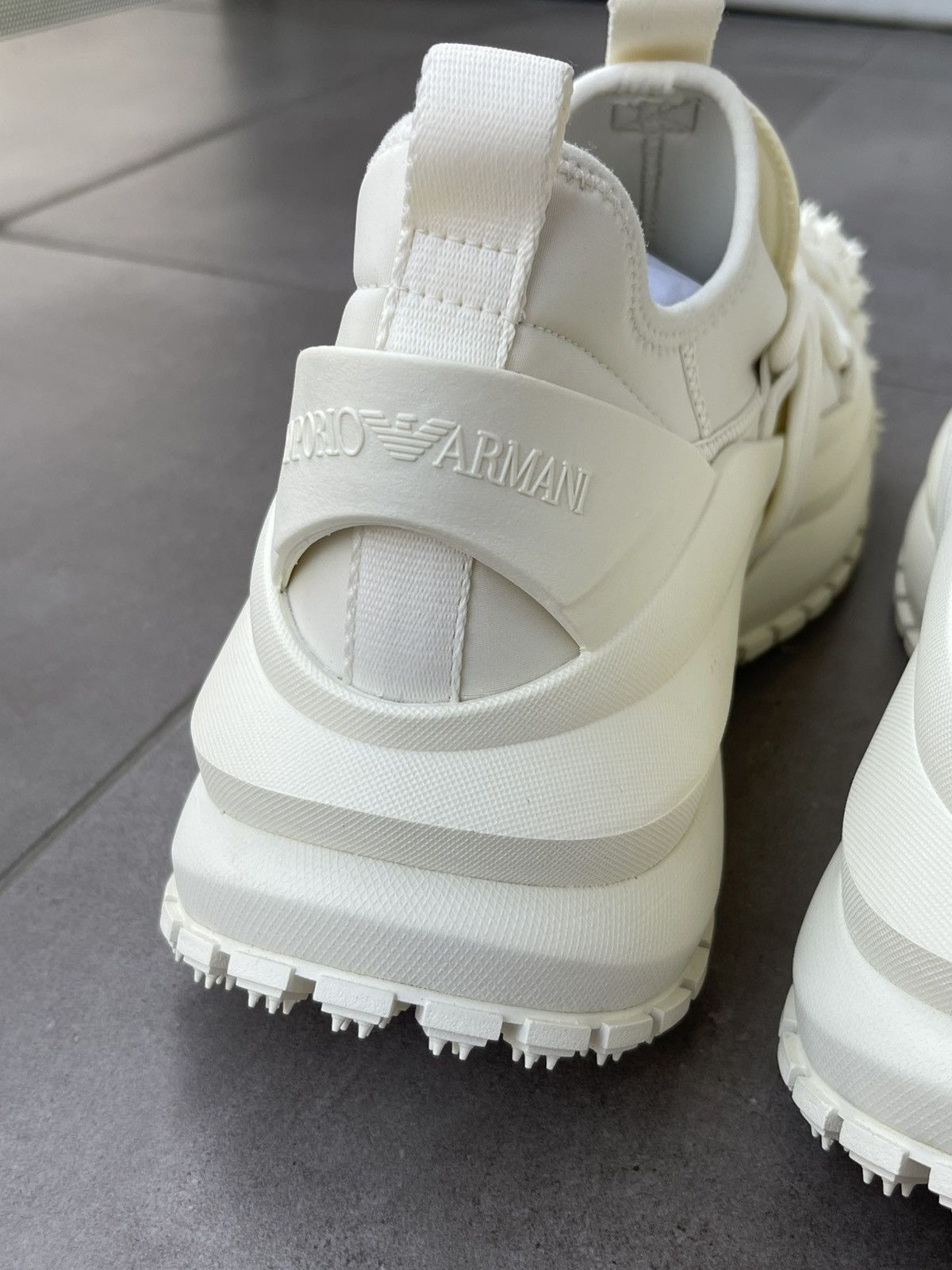 Emporio Armani !DS! SS24 Emporio Armani Milk Nylon Sneakers Size US 13 / EU 46 - 13 Thumbnail