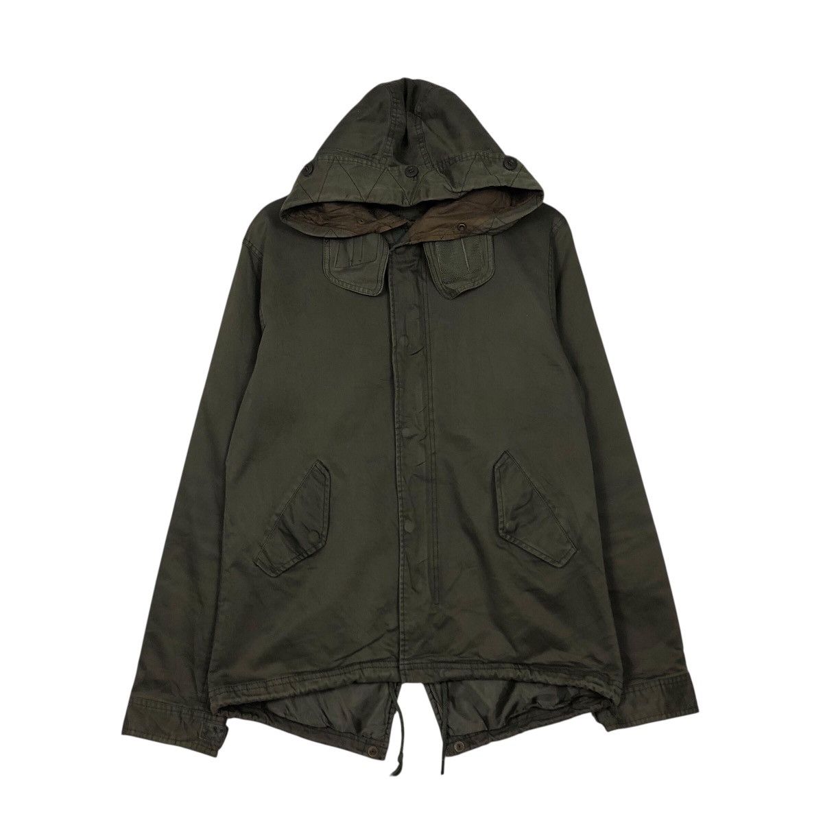 Hysteric Glamour 📌Rich Green Military Biker Jacket Zipper Hoodie Slick Punk Size US M / EU 48-50 / 2 - 2 Thumbnail