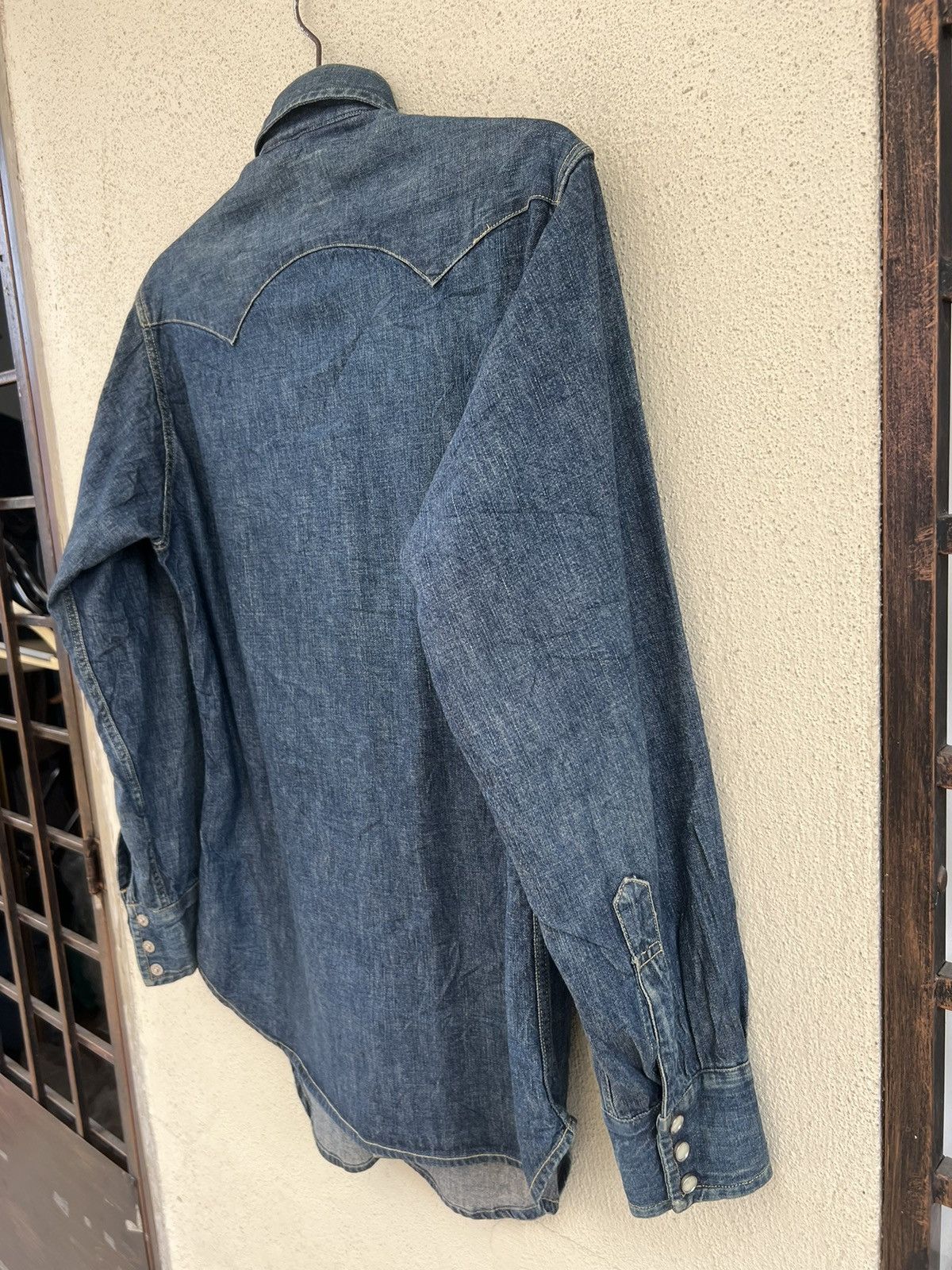 Levi's Vintage Clothing Vintage 1998 LVC Levi’s Big E Muddy Denim Western Shirt Size US M / EU 48-50 / 2 - 18 Thumbnail