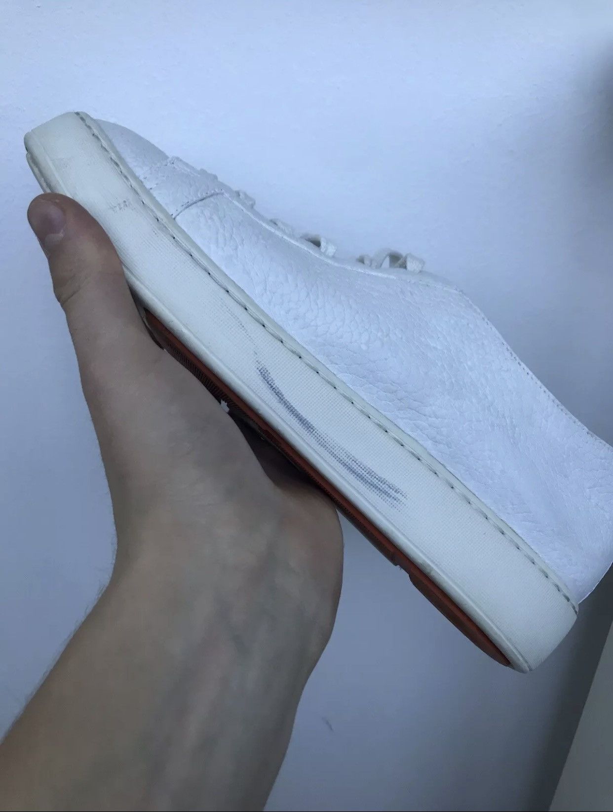 Santoni Santoni Leather Low Top Sneakers Size US 5.5 / EU 38 - 15 Thumbnail