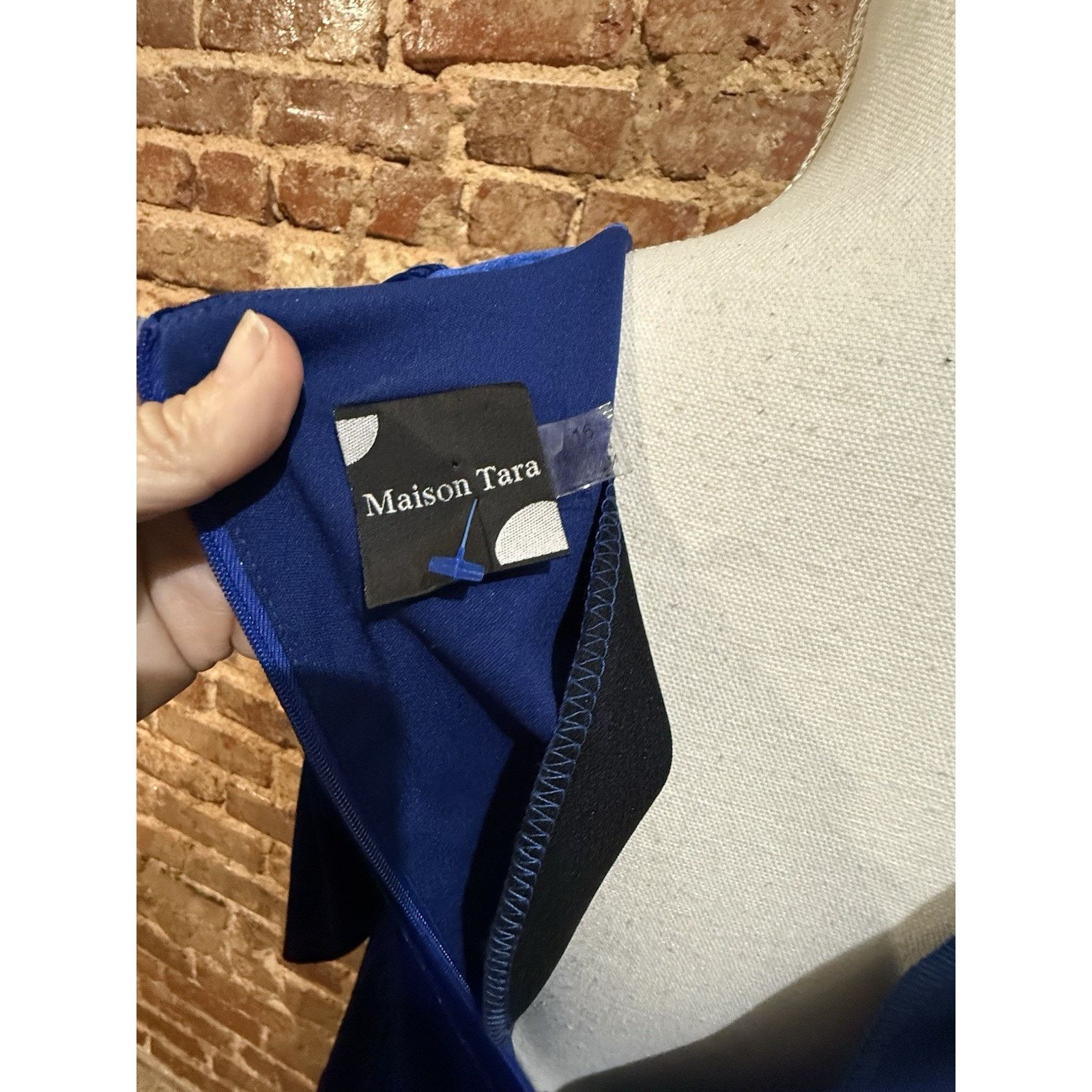 Other Madison Tara Women’s Sz 16 Blue Velvet Y2K Style Dress Size XXL / US 16-18 / IT 52-54 - 4 Thumbnail