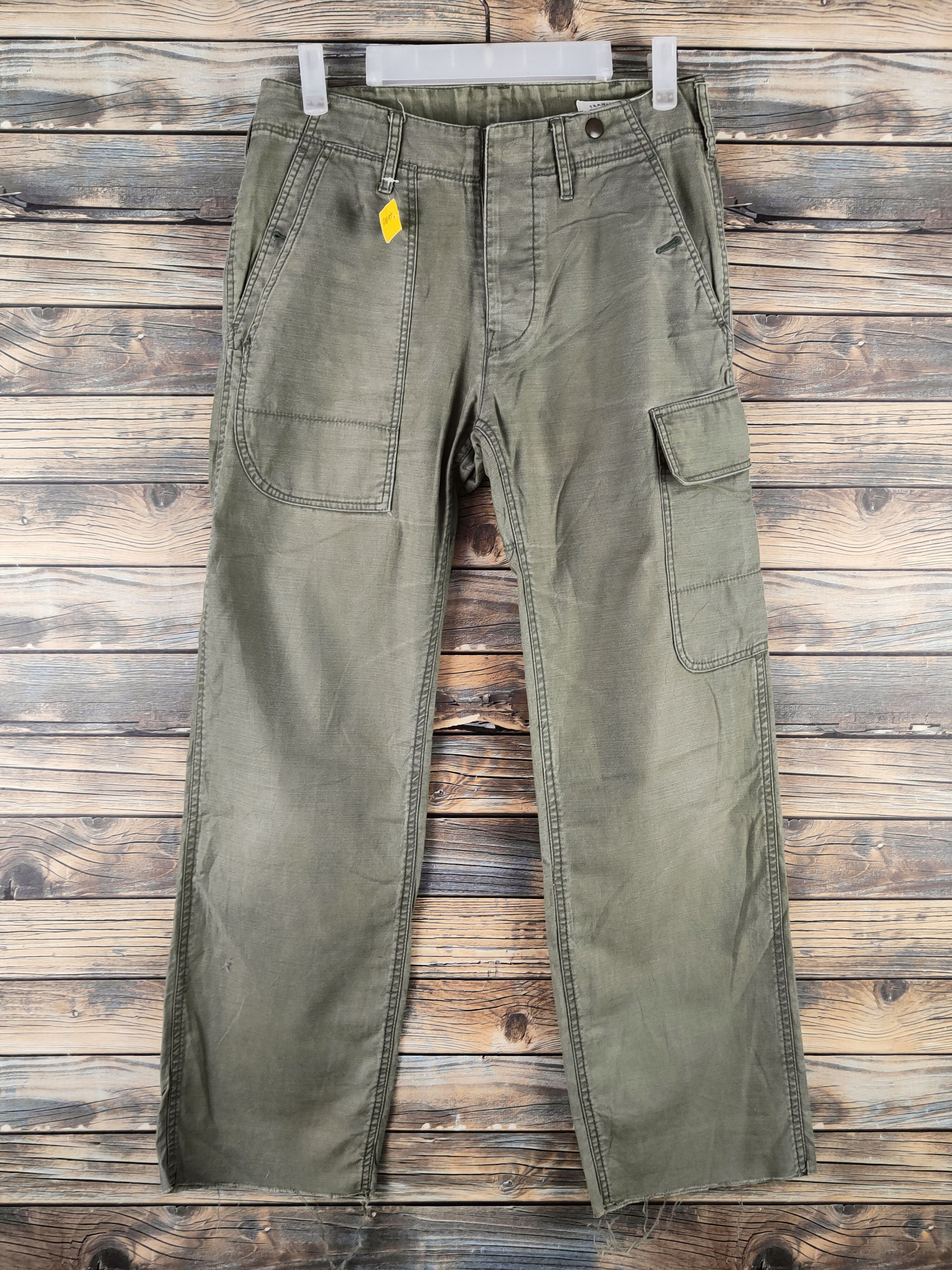 Japanese Brand DL Framework Army Green Multipocket Cargo Pants #46-880 Size US 29 - 1 Thumbnail