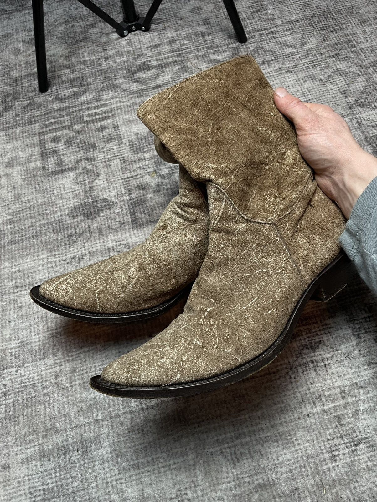 Gianni Barbato Gianni Barbato Scarred Side Zip Boots Size US 11 / EU 44 - 9 Thumbnail