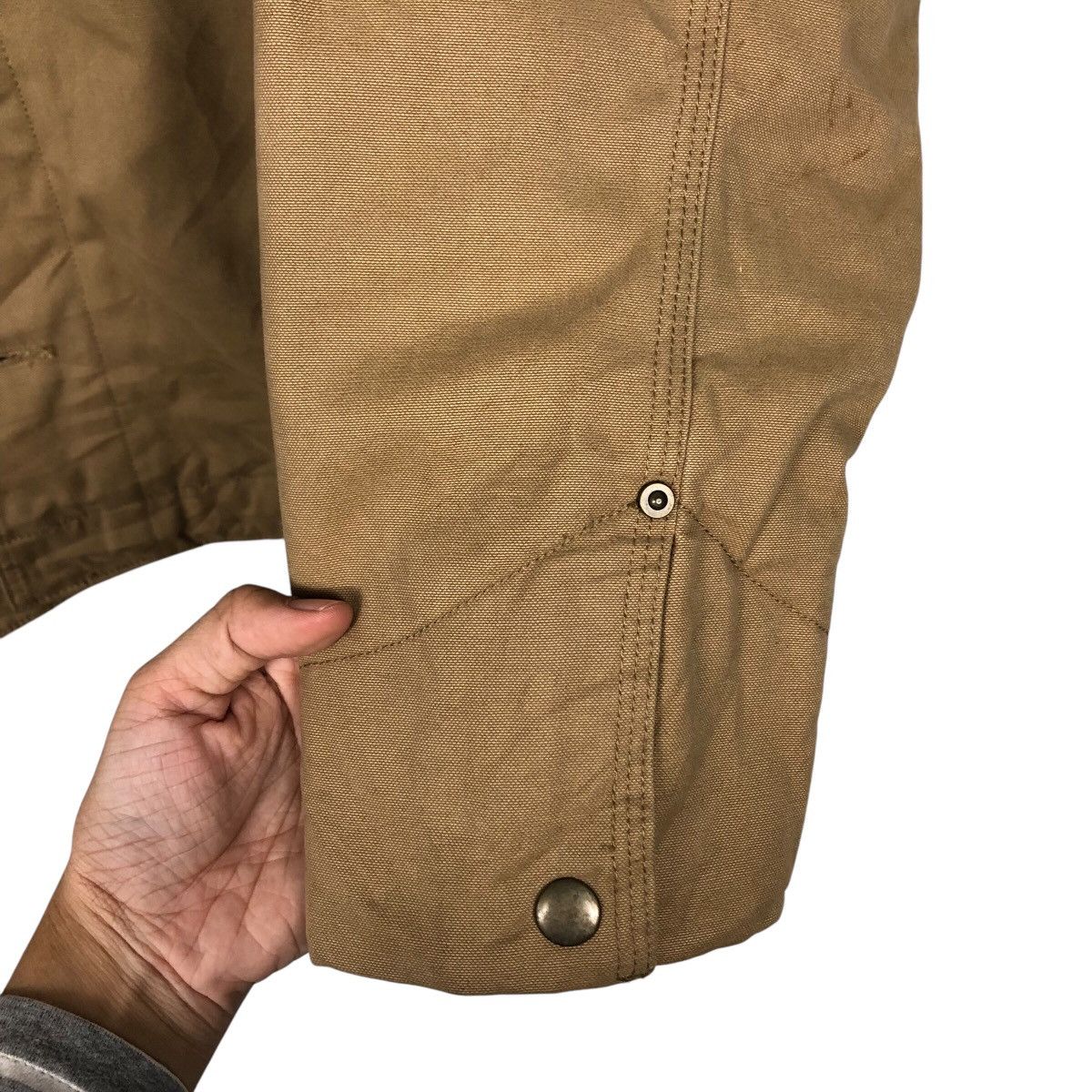 Japanese Brand 📌Vintage Biker Jacket Button Gap Detroit Duck Canvas Size US M / EU 48-50 / 2 - 16 Thumbnail
