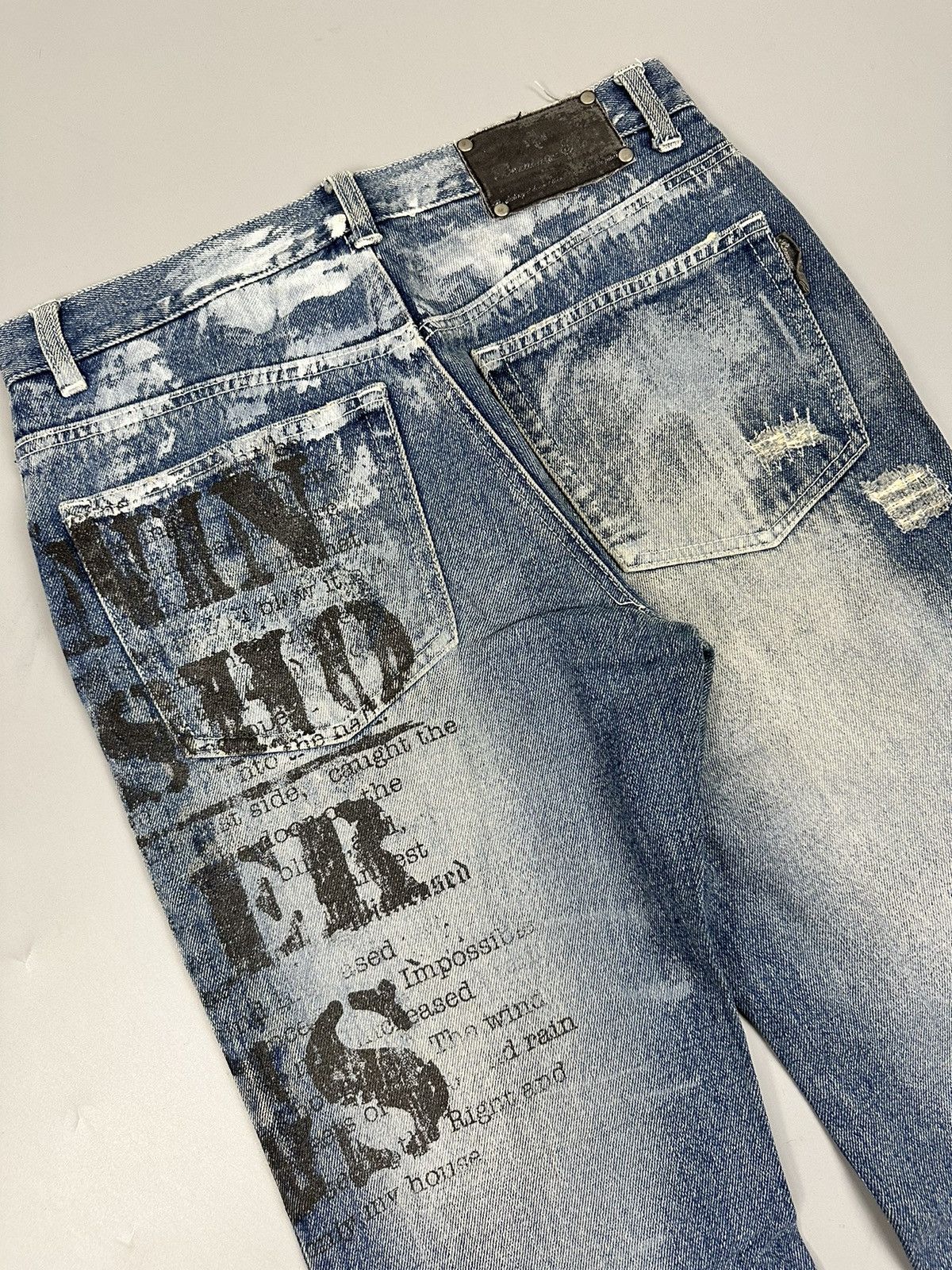 If Six Was Nine Distressed Vintage Bernings-Sho Flared Denim Size US 29 - 7 Thumbnail