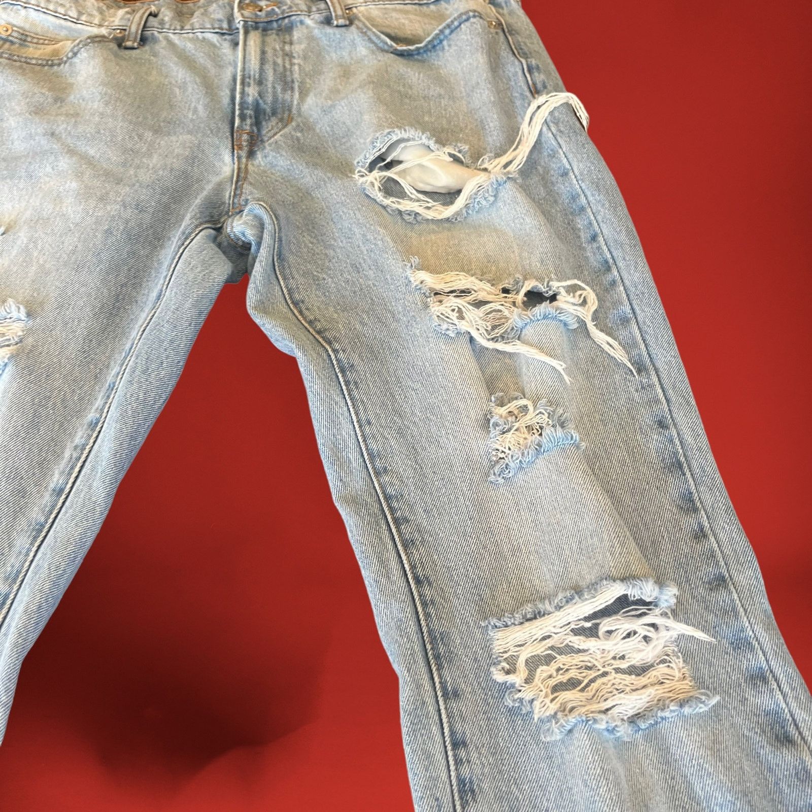 Arizona Jean Co. Arizona Jeans Men's 34 x 30 Athletic Taper Distressed Denim Size US 34 / EU 50 - 5 Thumbnail