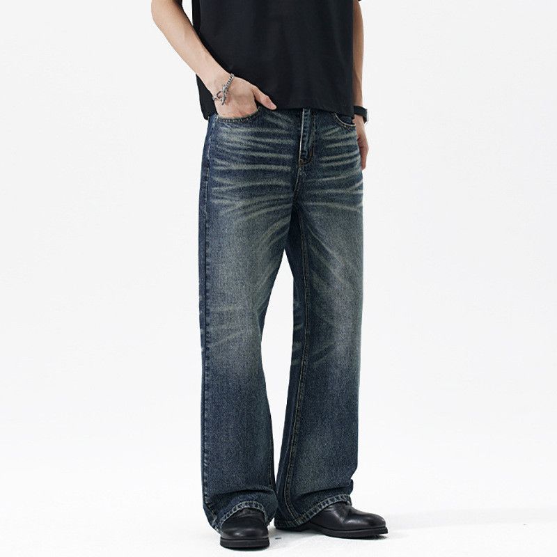 Japanese Brand American retro whiskered flared jeans for men Size US 32 / EU 48 - 4 Thumbnail