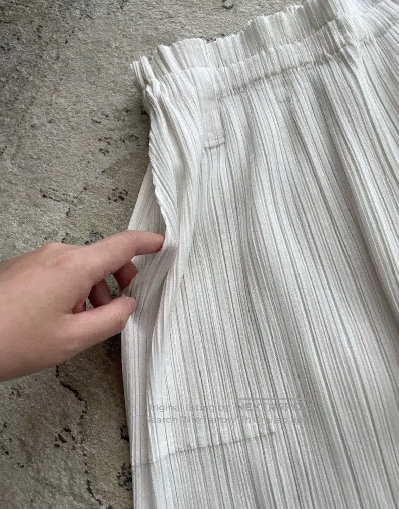Issey Miyake Issey Miyake size:3 Pure White Long Pants Size 22" - 8 Thumbnail