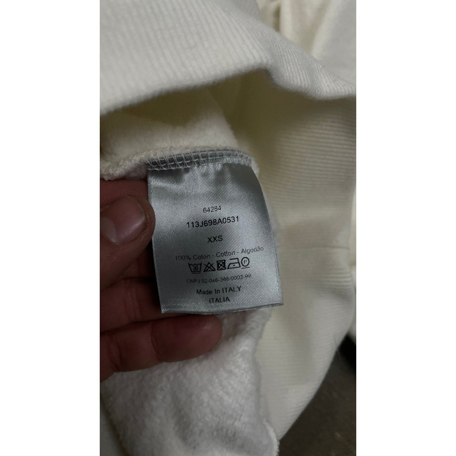 Dior Dior CD Logo Hoodie White Yellow Used XXS Size US XXS / EU 40 - 3 Thumbnail