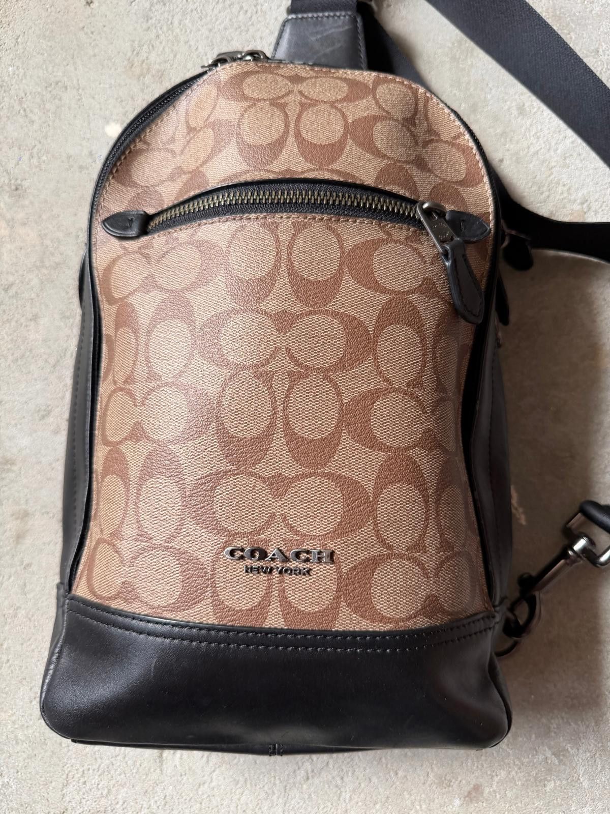 Coach Coach Signature Graham Crossbody Bag Beige/Black Size ONE SIZE - 3 Thumbnail