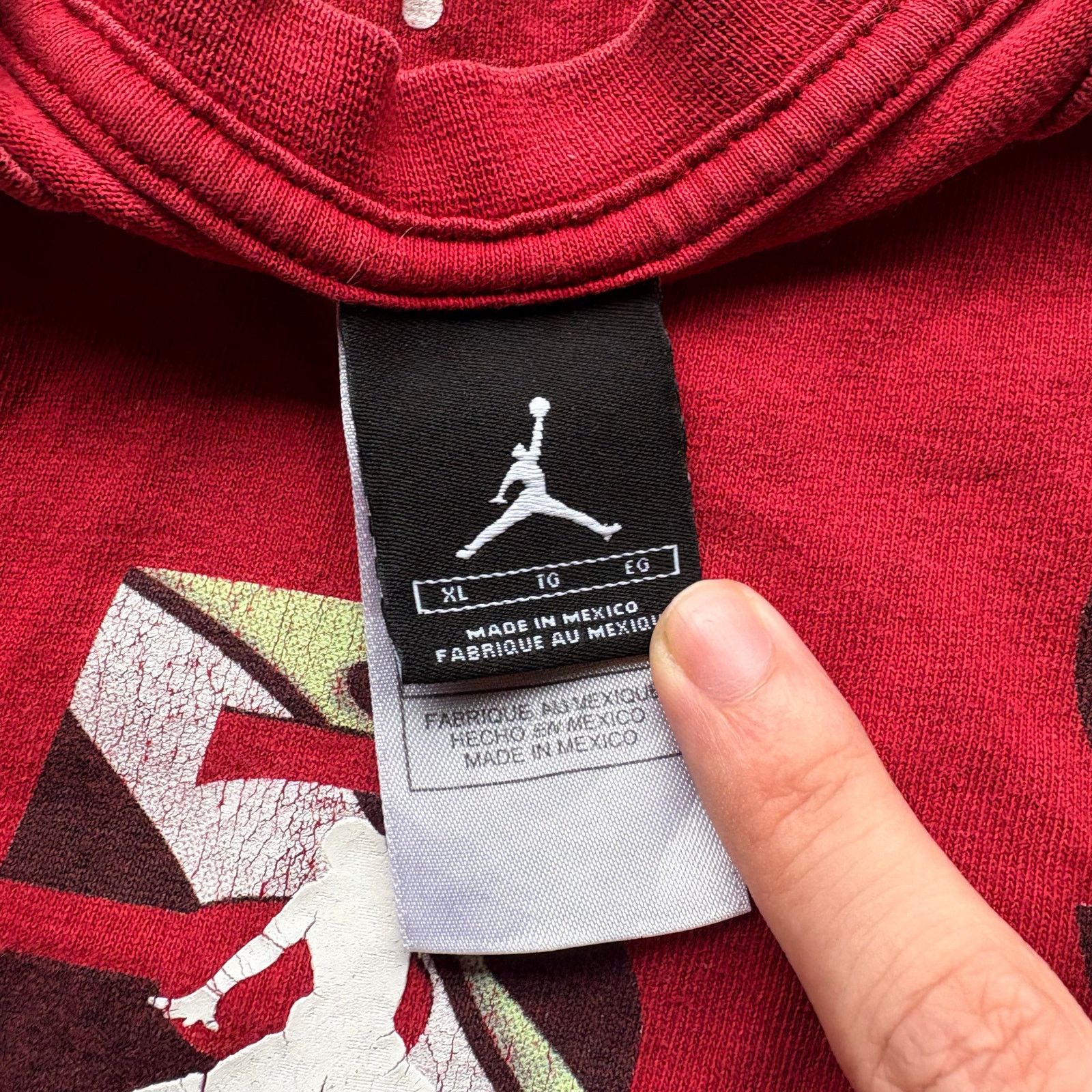 Jordan Brand × Nike × Vintage Crazy Vintage Y2K Nike Jordan AOP T-shirt Size US XL / EU 56 / 4 - 2 Thumbnail