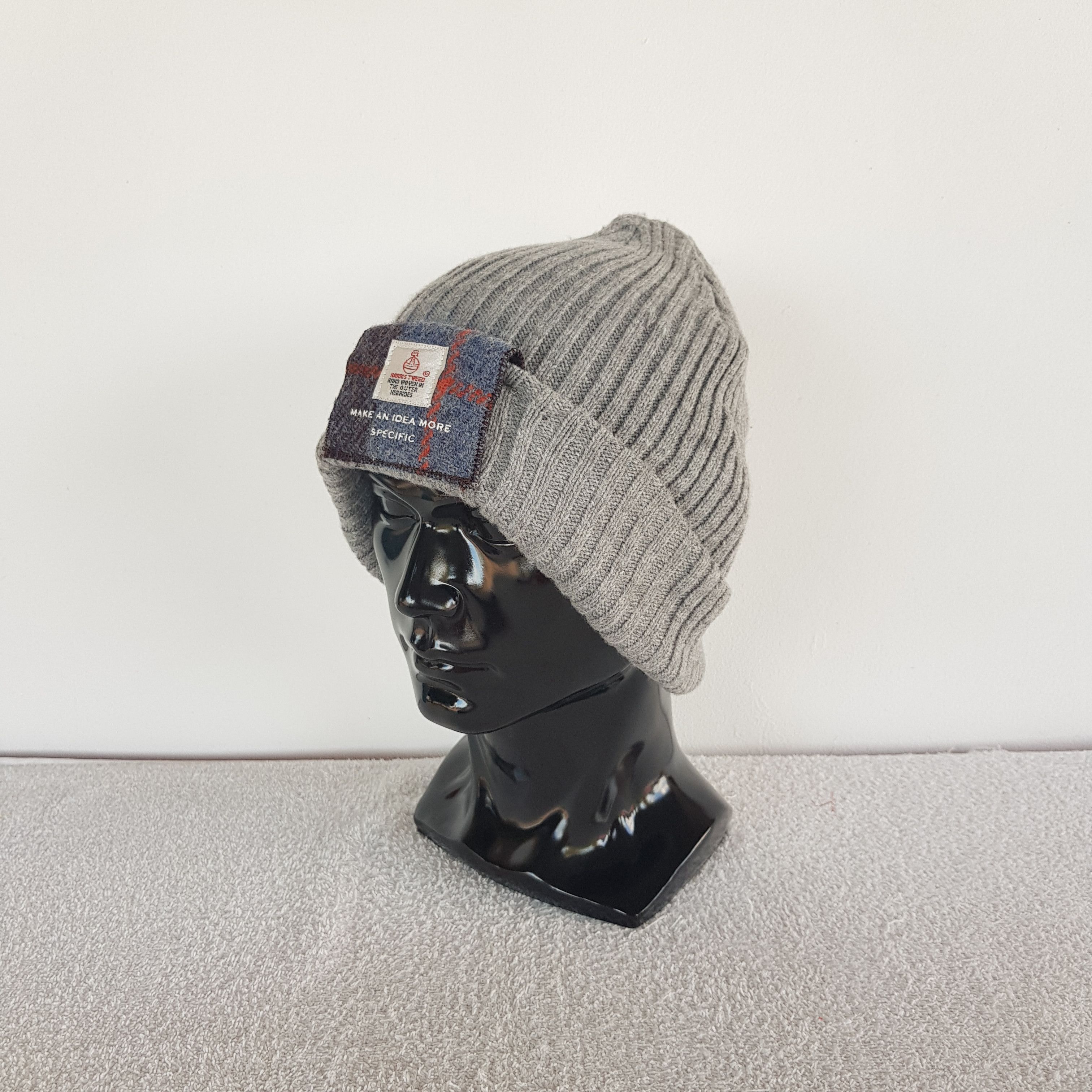 Harris Tweed Vintage Harris Tweed Beanie Snow Caps Ribbed Knit Hats. Size ONE SIZE - 1 Thumbnail