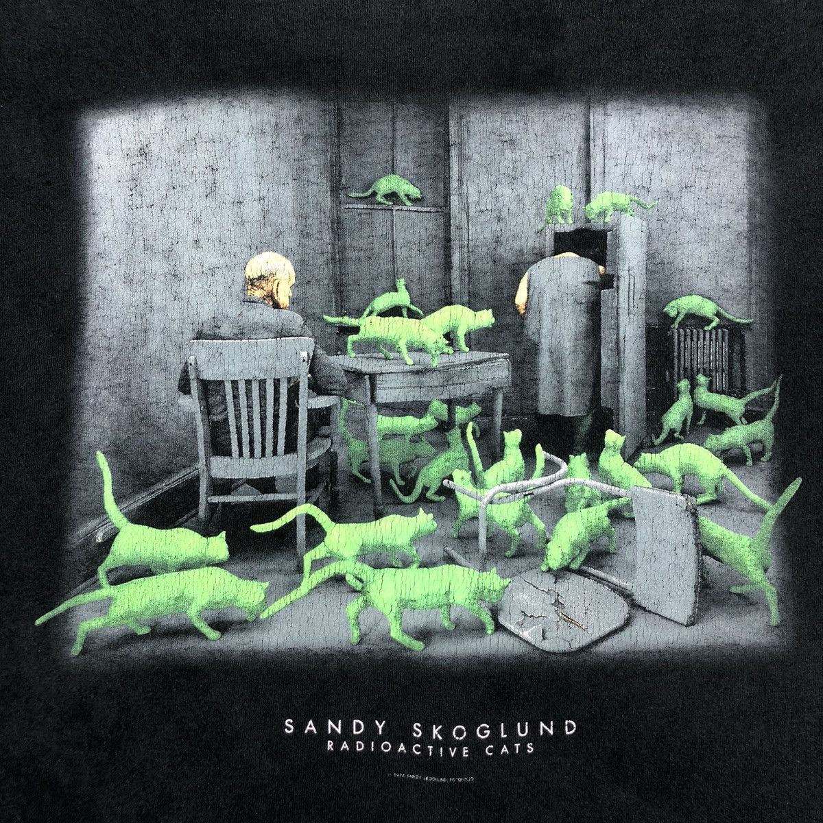 Vintage　Tシャツ　９０ｓ　SANDY SKOGLUND　1994年製Ｌ Art × Vintage Vintage 90s Sandy Skoglund Radioactive Cats T