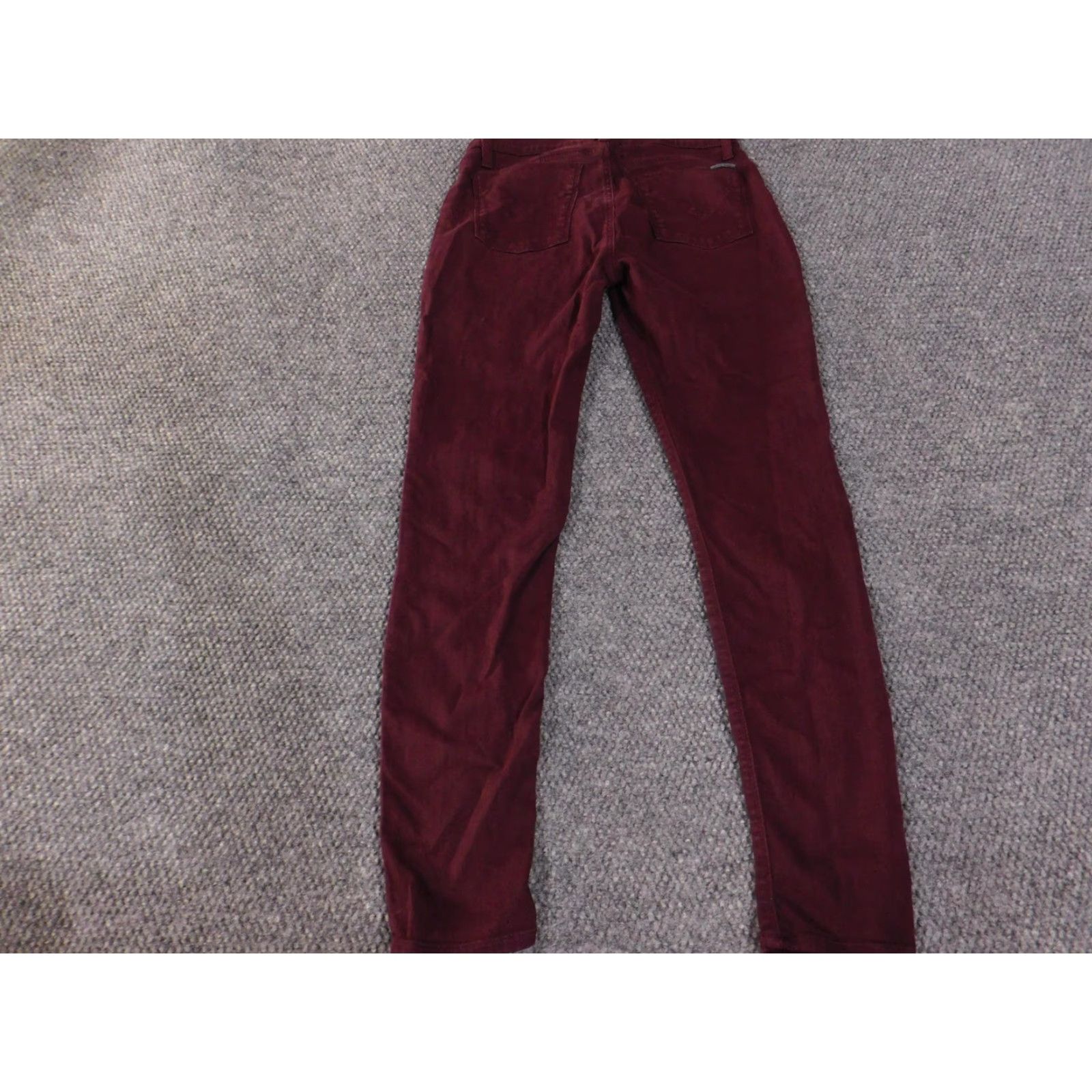 Hudson Hudson Krista Super Skinny Jeans Womens 28 Burgundy Stretch Corduroy Pants L34 Size 28" / US 6 / IT 42 - 7 Thumbnail