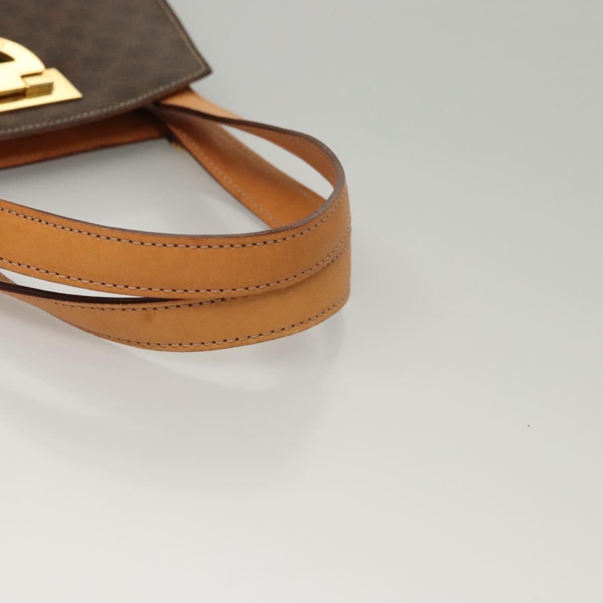 Celine CELINE Macadam Canvas Hand Bag Pvc Leather Brown Gold Size ONE SIZE - 7 Thumbnail