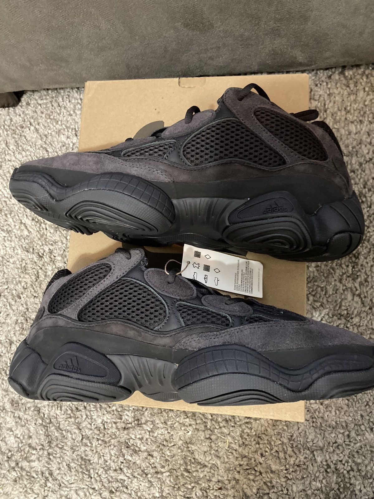 image of Adidas Yeezy 500 Utility Black Shoes Men's (Size 10.5)